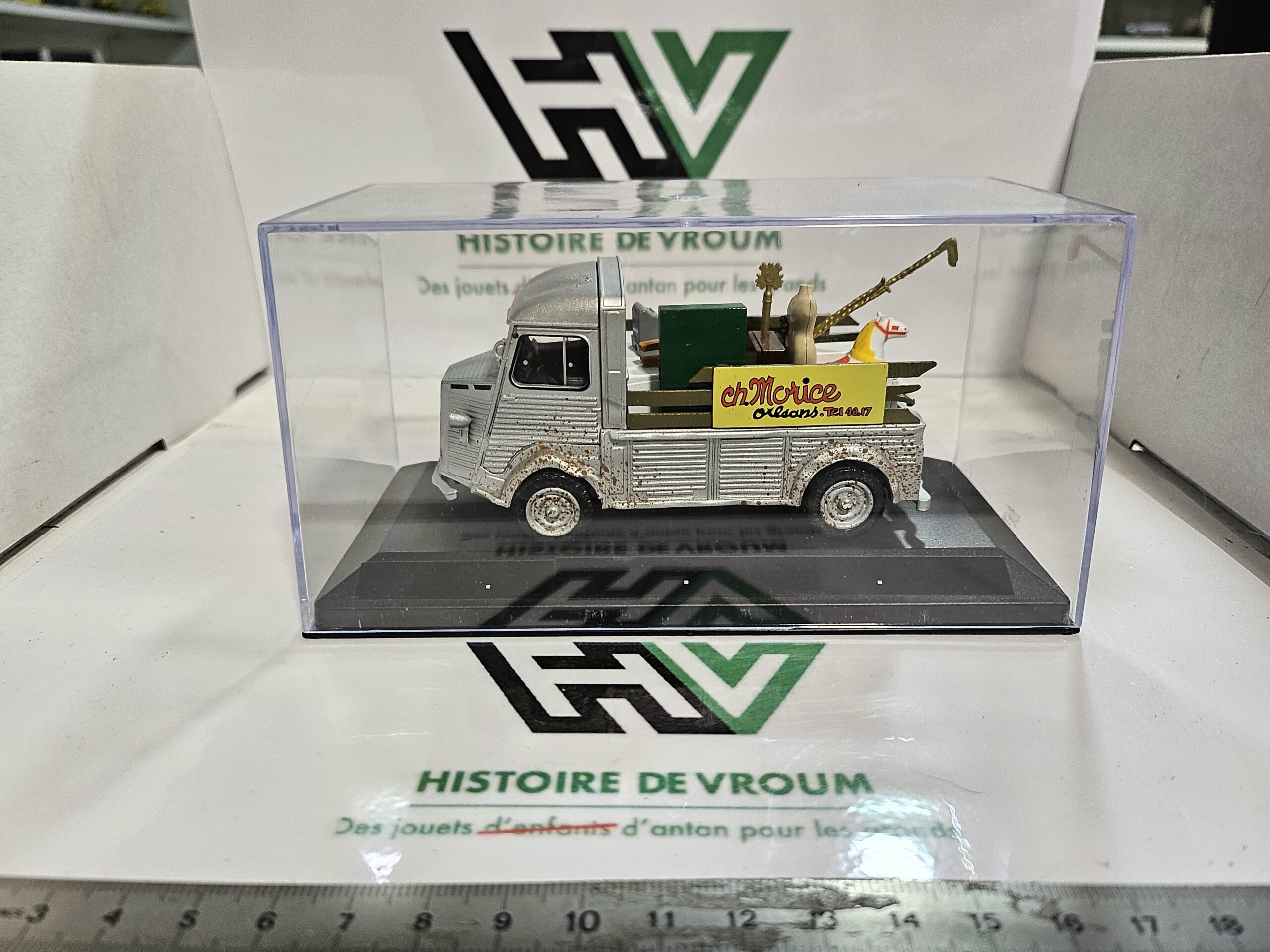 Miniature Citroën H Plateau Brocanteur 1/43 - "Ch. Morice Orléans" - État Neuf