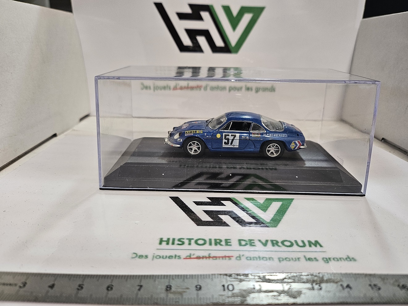 Miniature Alpine Renault A110 1600S - Tour de Corse - 1/43 - Boîte Vitrine