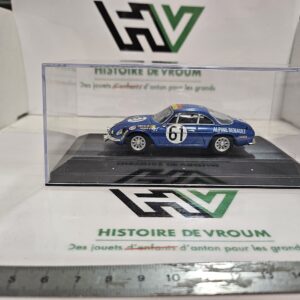 Miniature Alpine Renault A110 N°61 - 24H du Mans 1968 - 1/43 - Boîte Vitrine