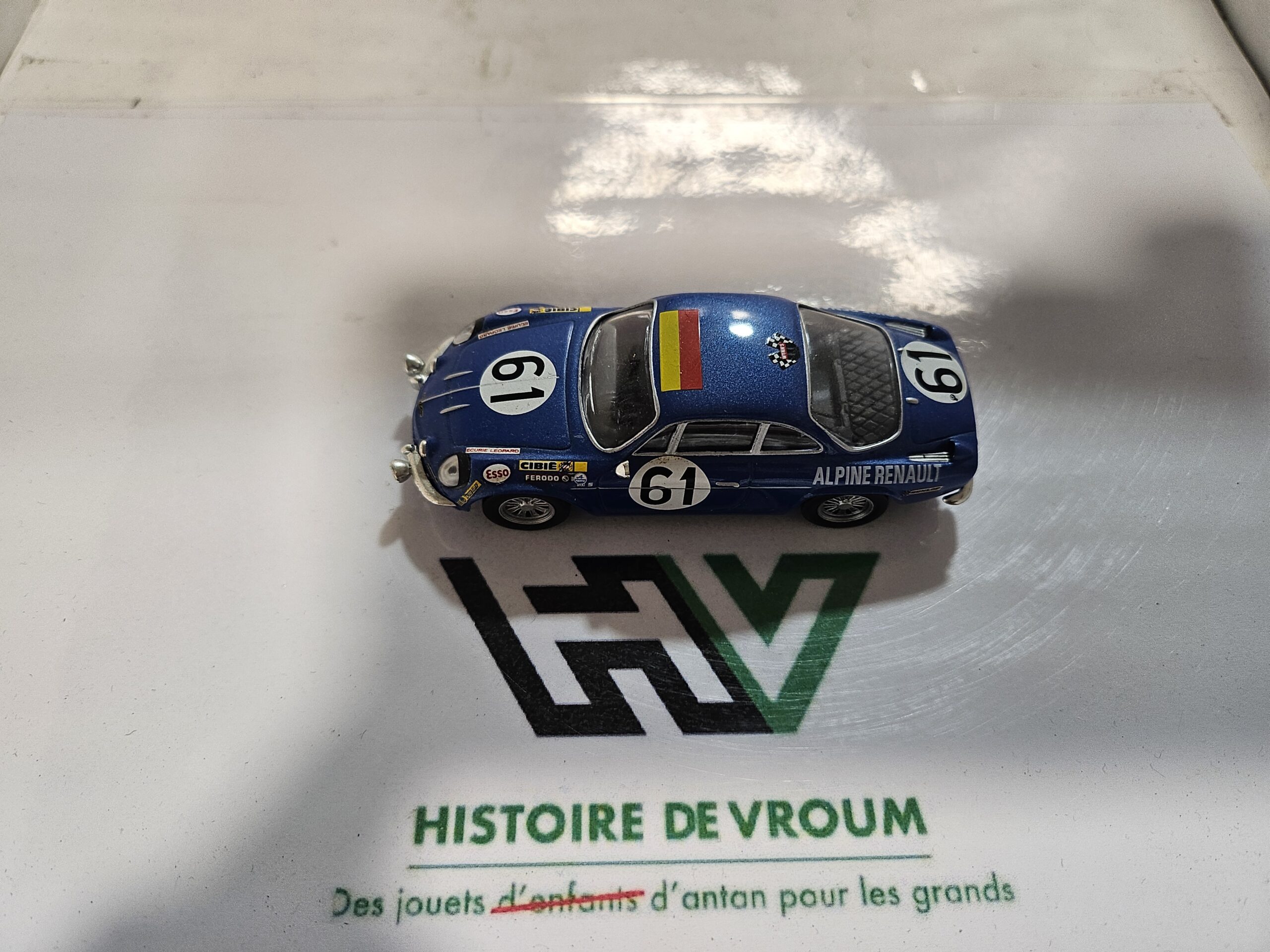 Miniature Alpine Renault A110 N°61 - 24H du Mans 1968 - 1/43 - Boîte Vitrine – Image 8