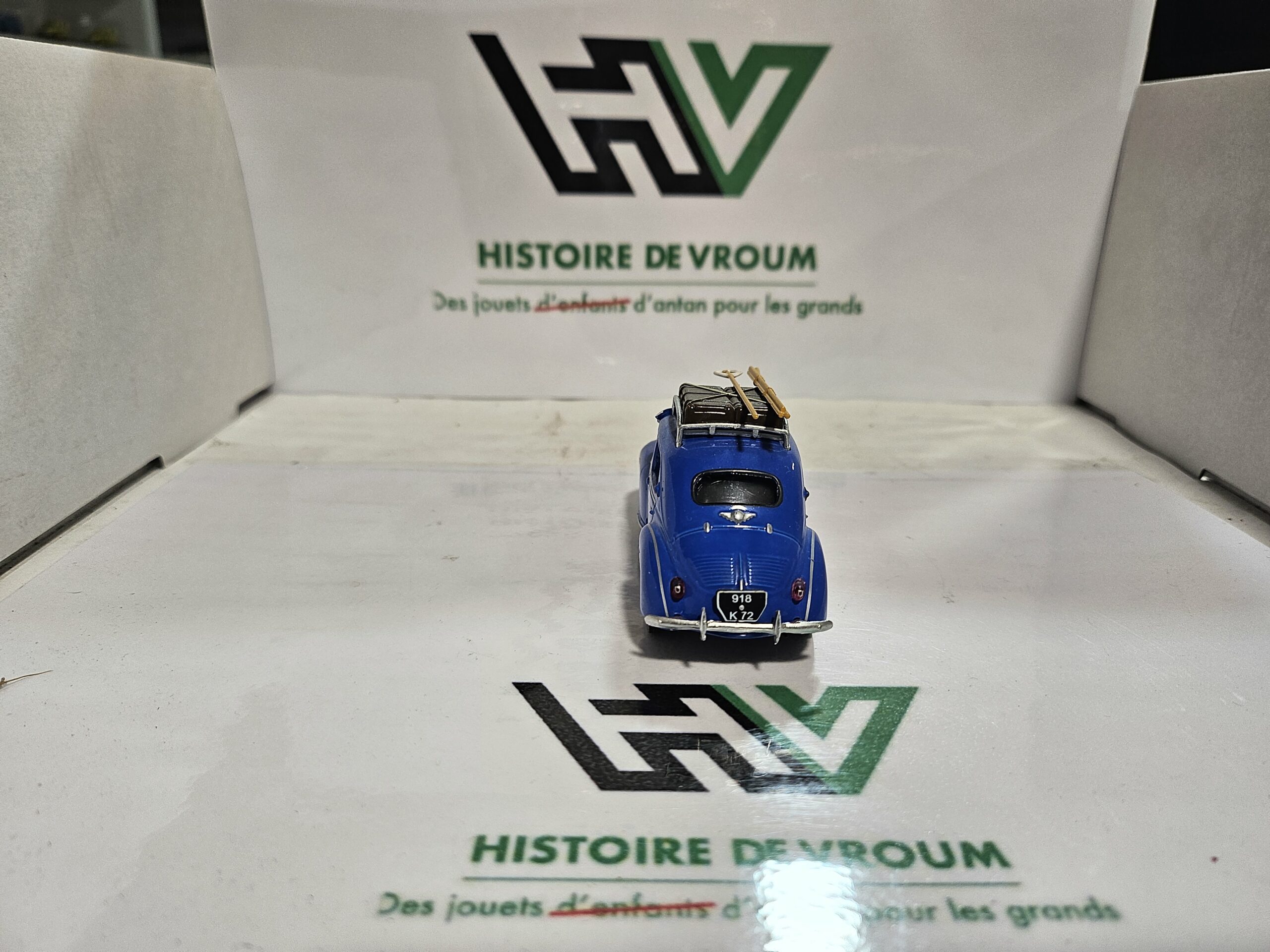 Miniature Renault 4CV Bleue avec Skis et Malle - Eligor 1/43 – Image 7