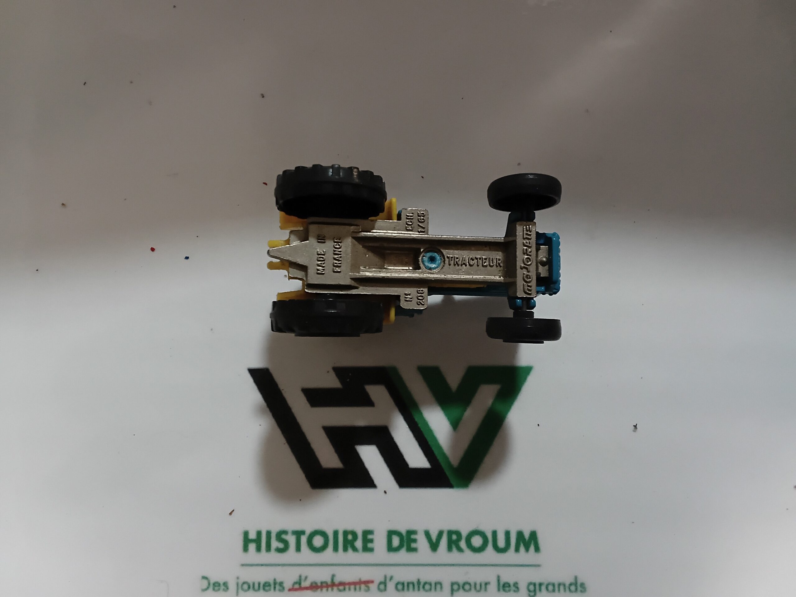 Tracteur Agricole Majorette N°208 (1/65) - Bleu & Jaune - Vintage France – Image 9