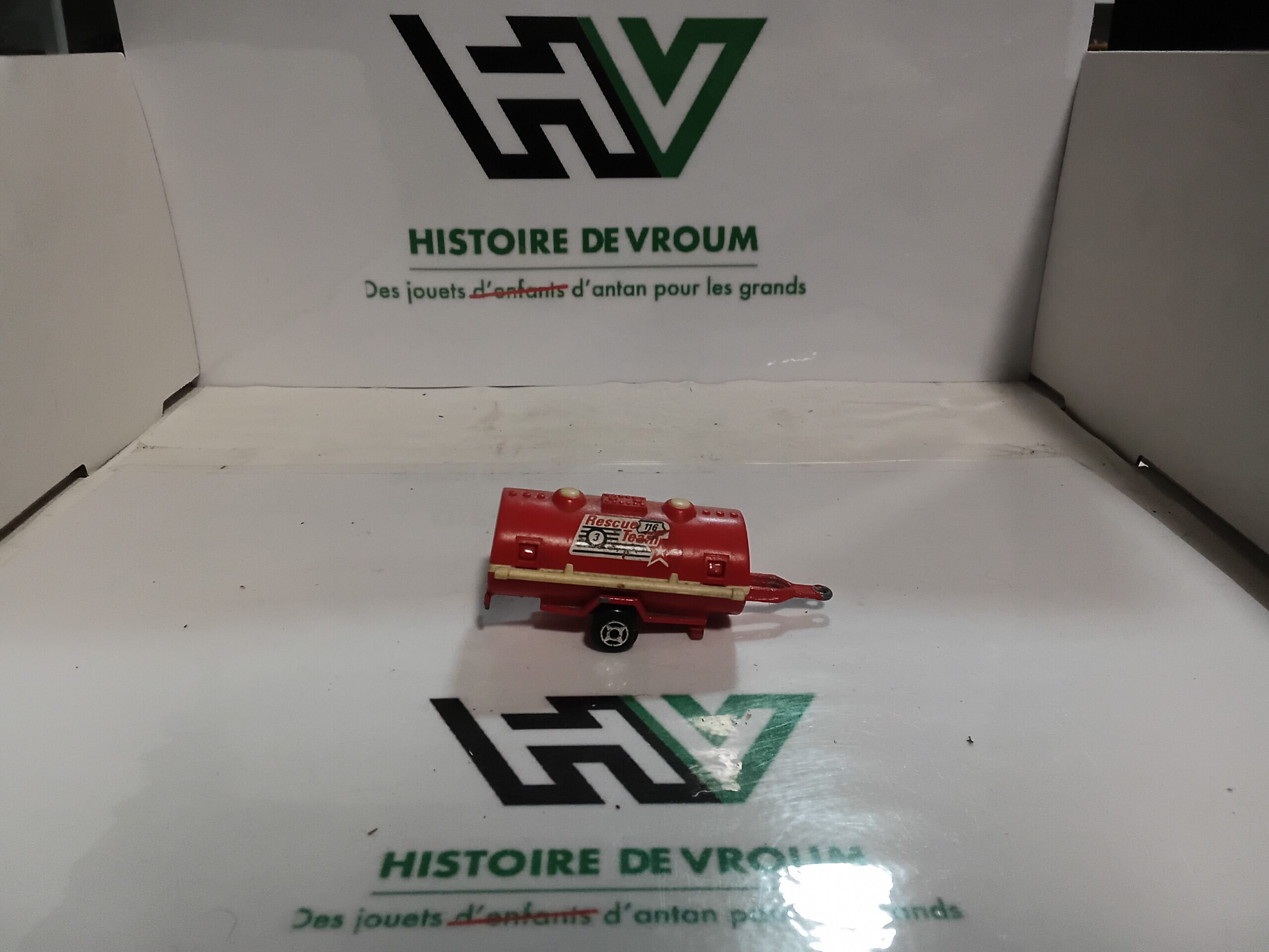 Remorque Citerne Pompier "Rescue Team 18" Majorette 217 - Vintage 80s - Complète – Image 6