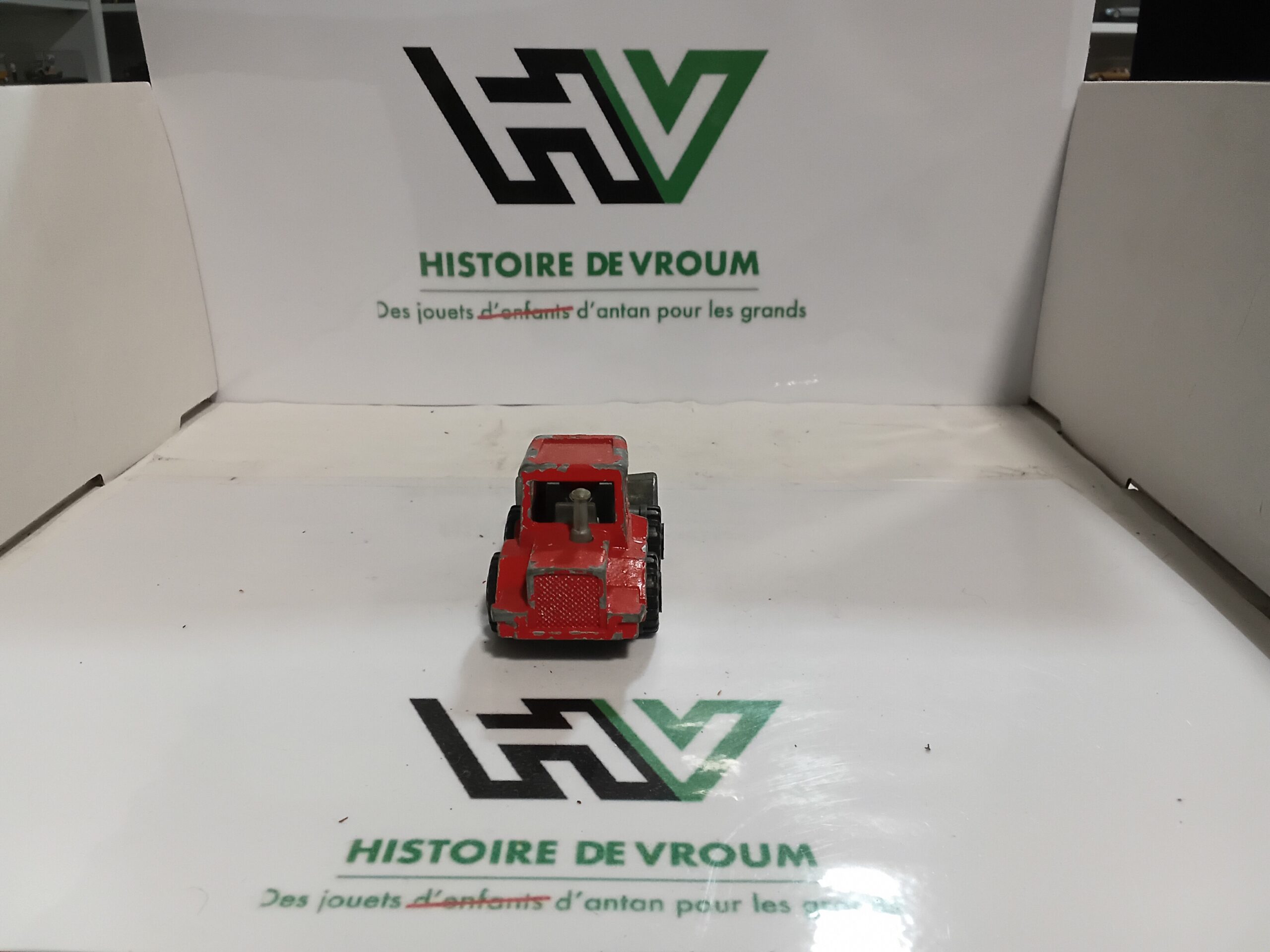 Tracteur chasse neige (1/87) Majorette Réf 263 - Rouge / Lame Métal - Vintage – Image 5