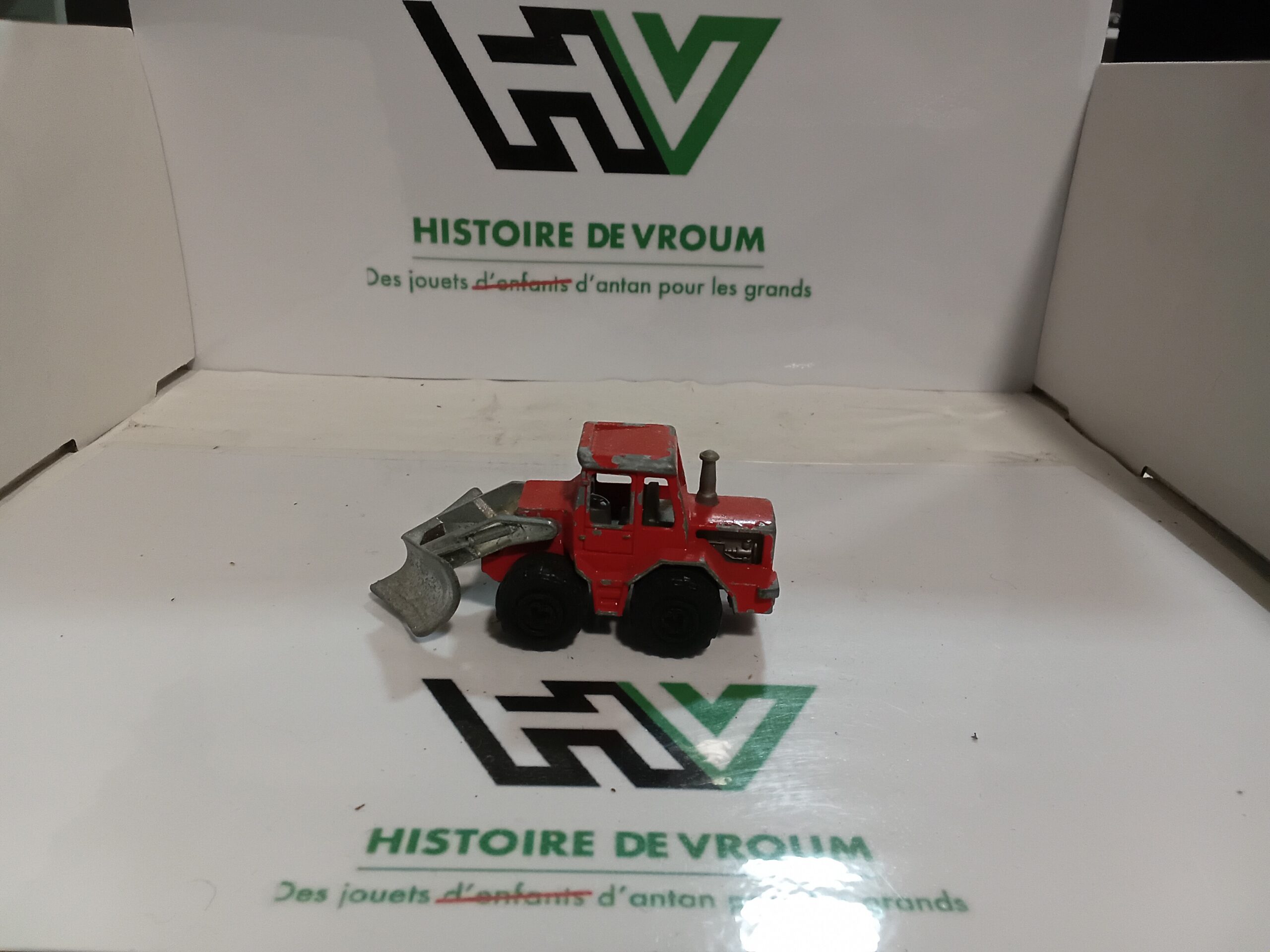 Tracteur chasse neige (1/87) Majorette Réf 263 - Rouge / Lame Métal - Vintage – Image 6