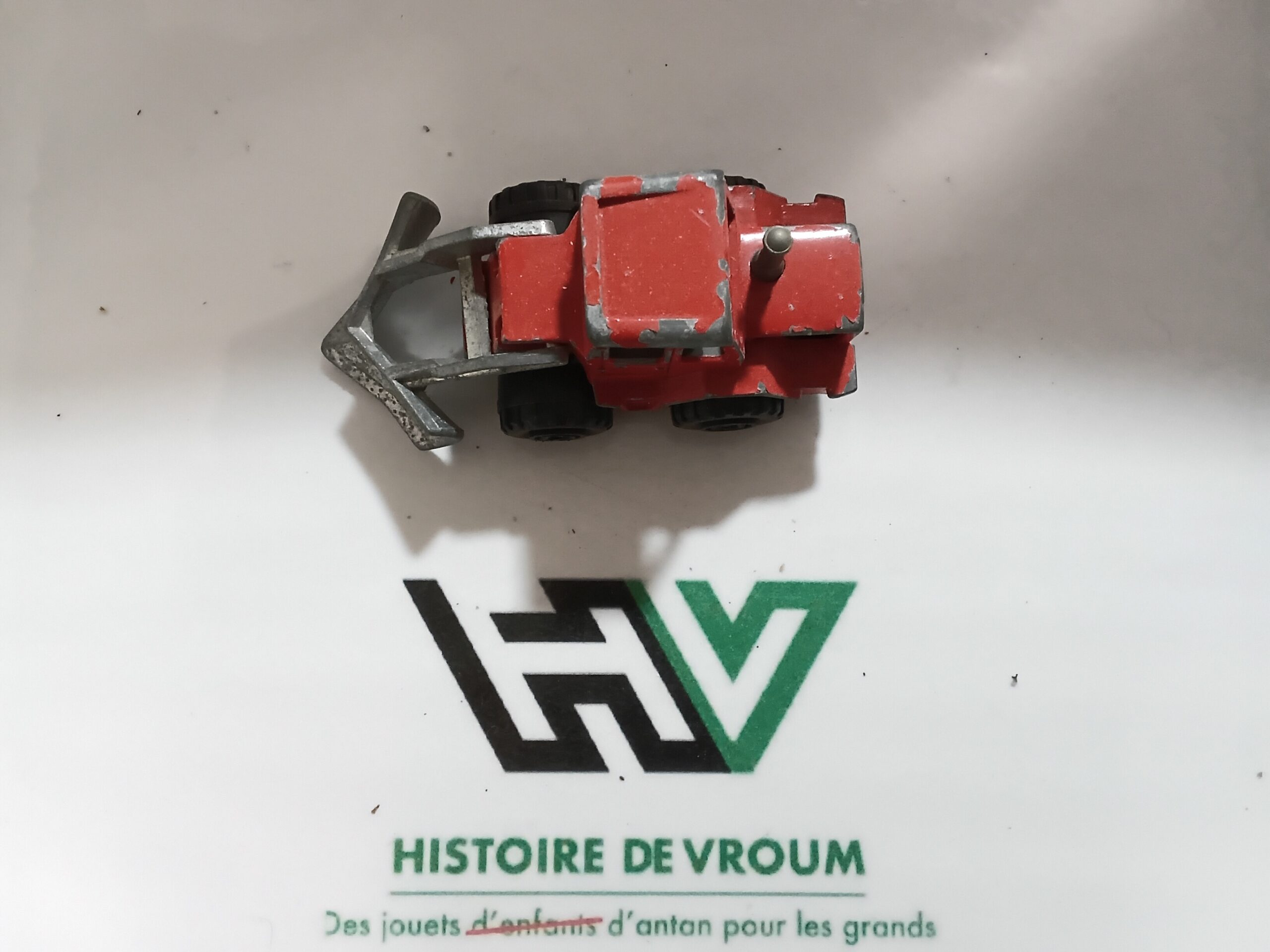Tracteur chasse neige (1/87) Majorette Réf 263 - Rouge / Lame Métal - Vintage – Image 8