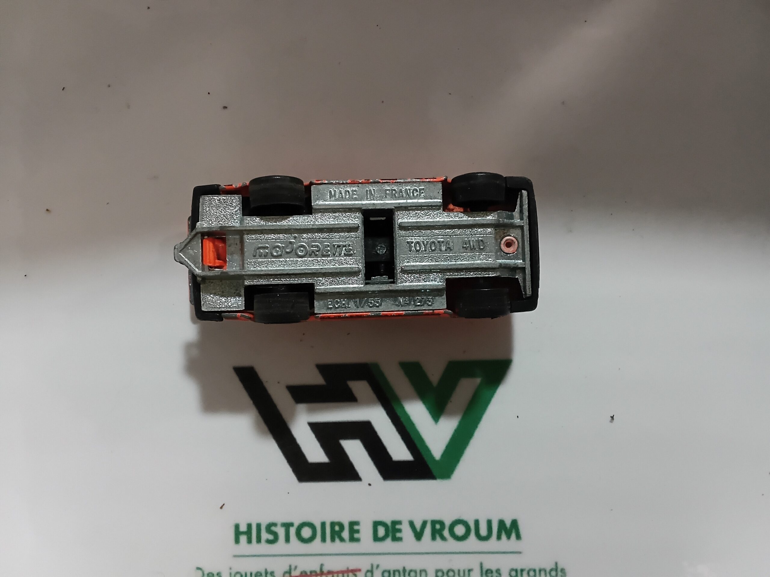 Toyota 1/55 Tercel 4WD Majorette 273 - Orange Fluo Vintage 80s - Made in France – Image 9