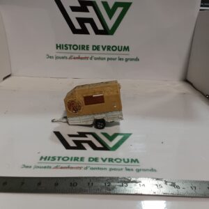 Van à Chevaux Remorque Majorette Vintage 80s - Châssis Blanc / Bâche Ocre