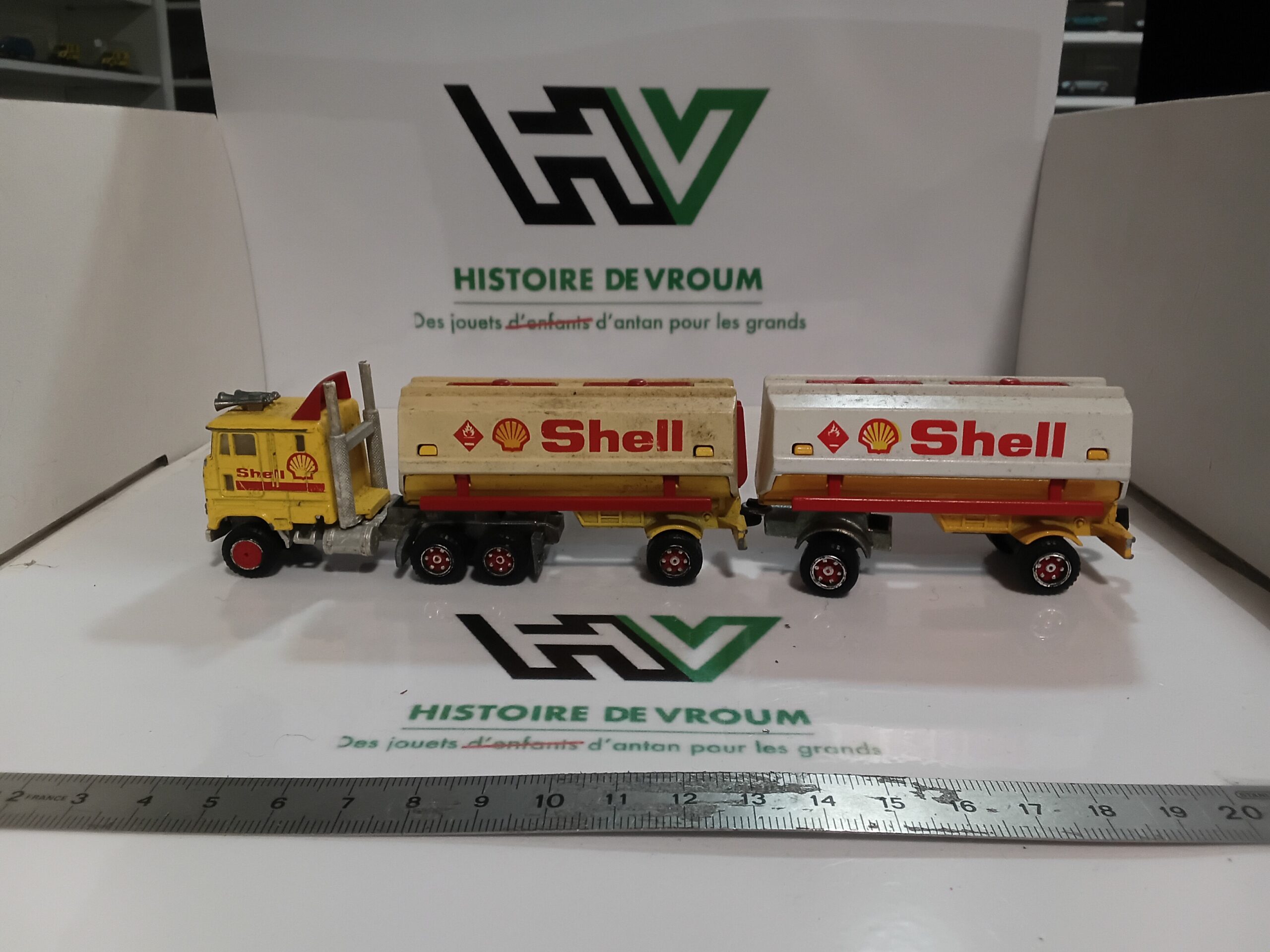 Grand Ensemble Routier Citerne Mack Shell Majorette 300 Vintage 80s - 100% Complet !