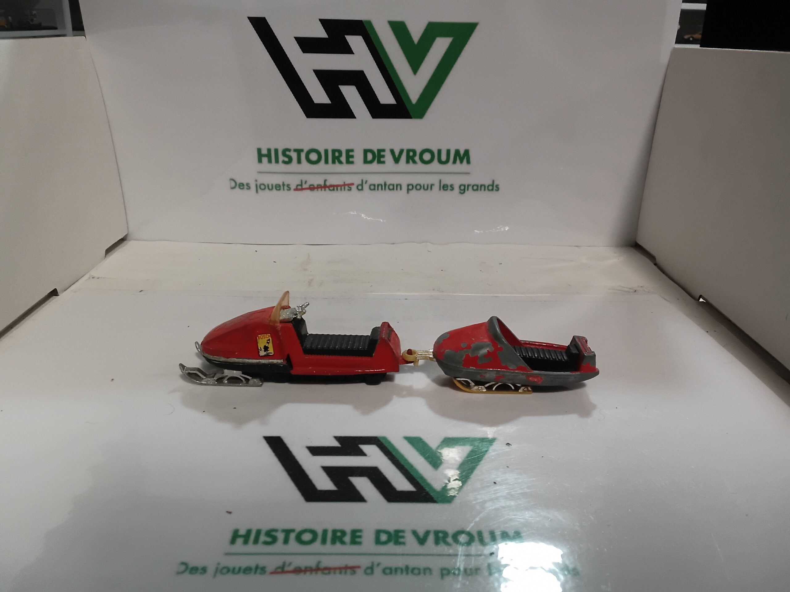 Duo Moto Neige & Traîneau Majorette Vintage 80s - À Restaurer / Pièces - Attache – Image 7