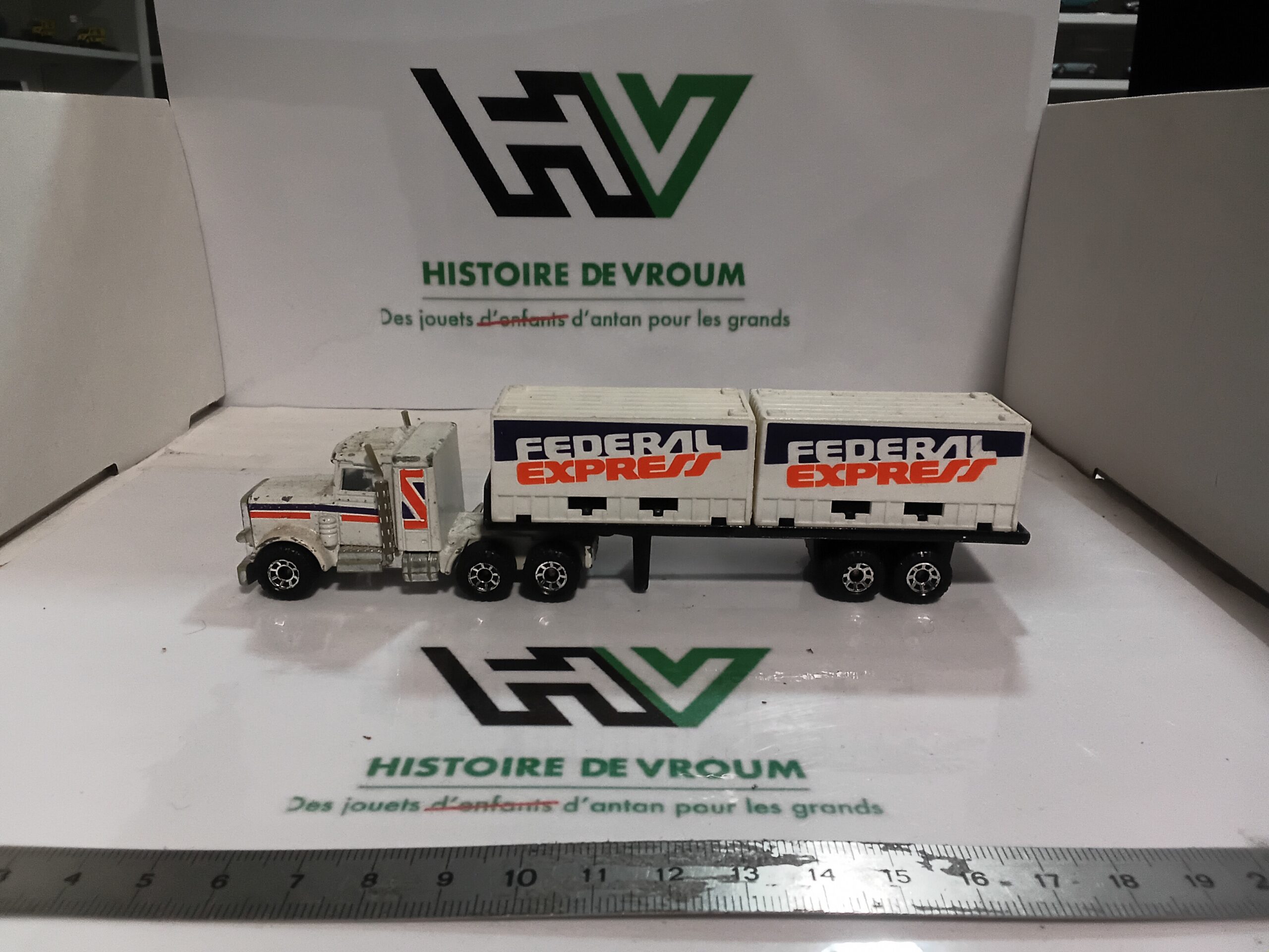Camion Peterbilt Matchbox Convoy "Federal Express" Vintage - Complet - Made in Macau