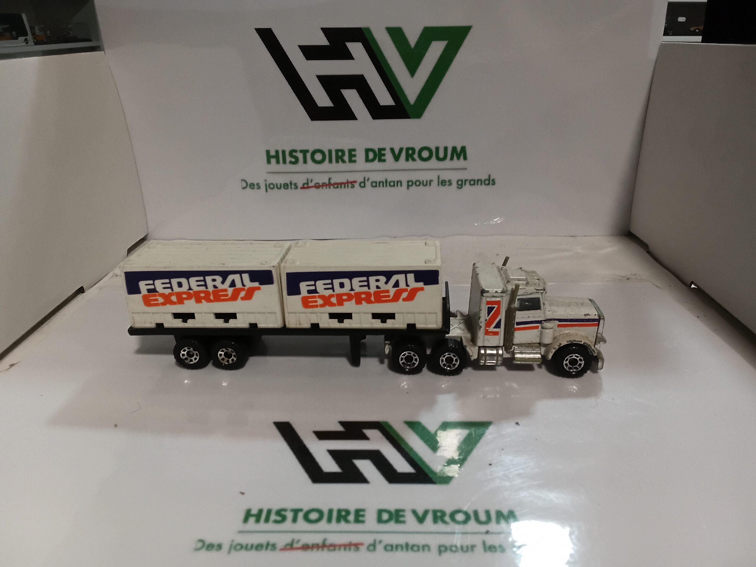 Camion Peterbilt Matchbox Convoy "Federal Express" Vintage - Complet - Made in Macau – Image 6