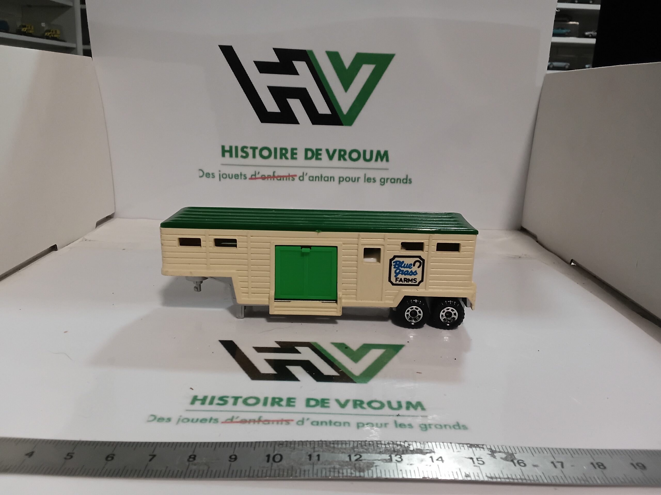 Remorque Van Bétaillère Matchbox Convoy 1981 - Blue Grass Farms - Made in England - État Top