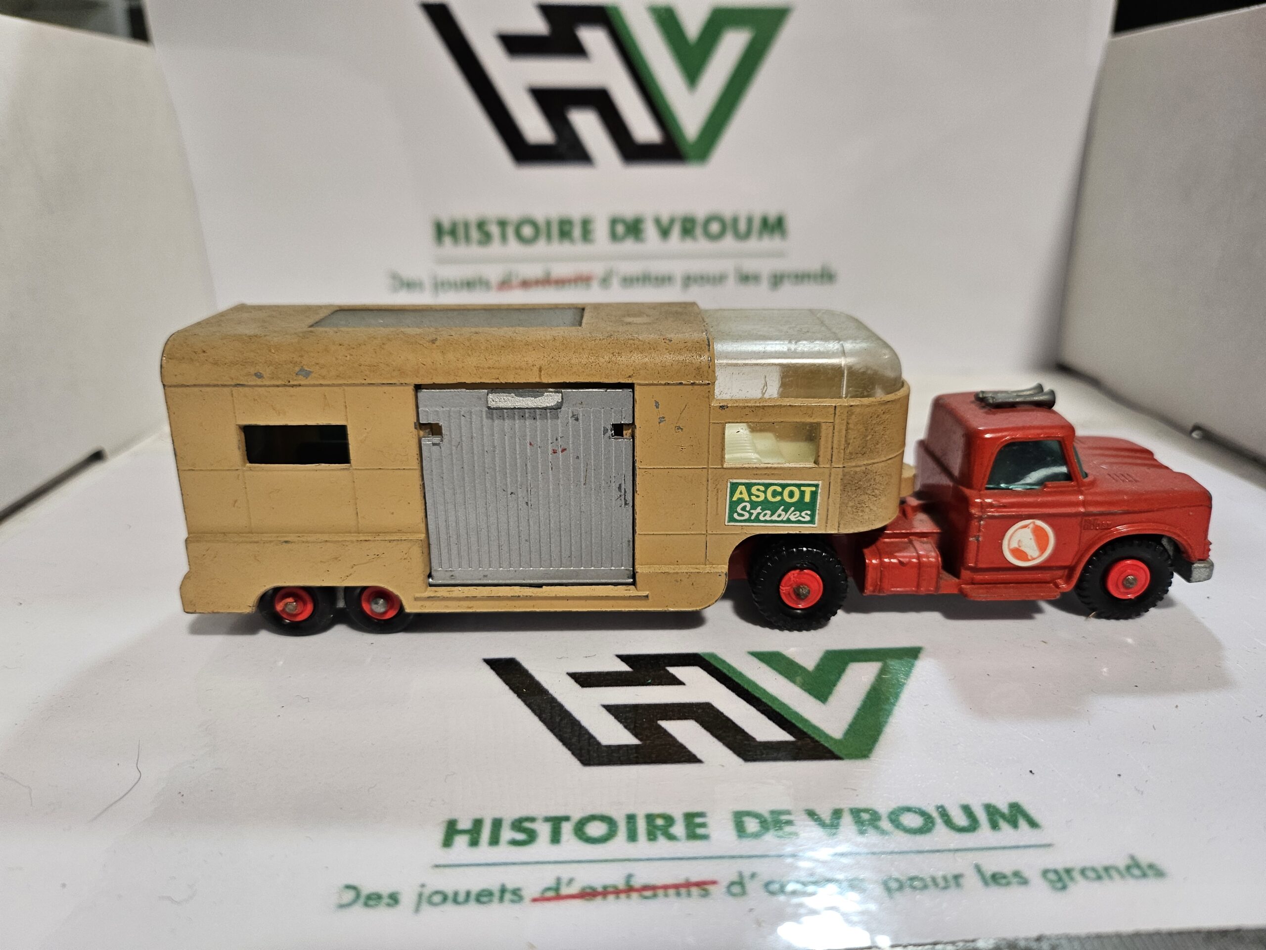 Matchbox King Size K-18 - Camion Van à Chevaux Dodge "Ascot Stables" Lesney Vintage – Image 6