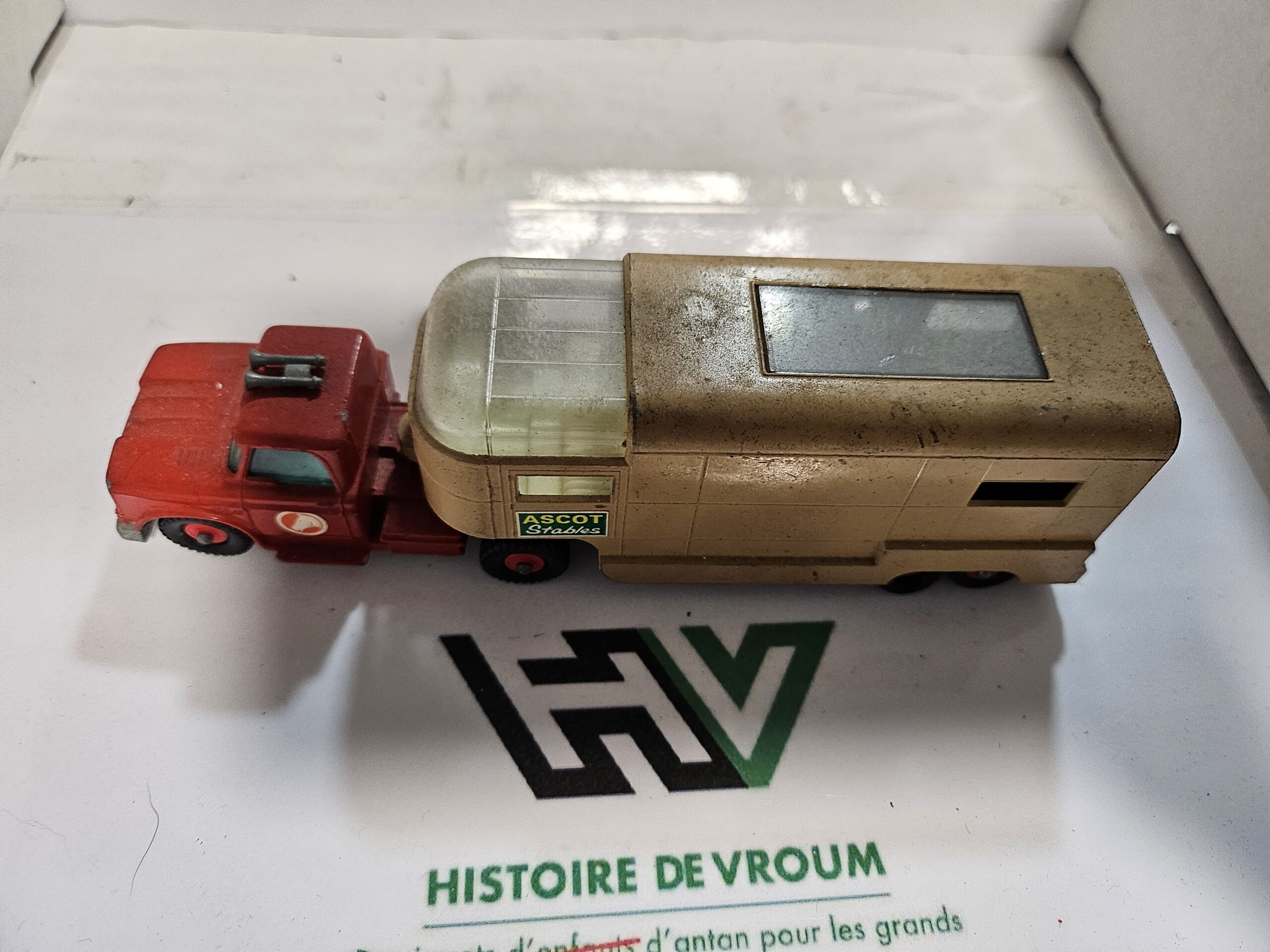 Matchbox King Size K-18 - Camion Van à Chevaux Dodge "Ascot Stables" Lesney Vintage – Image 8