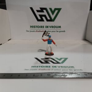 Figurine Commissaire de Course au Drapeau à Damier 1/43