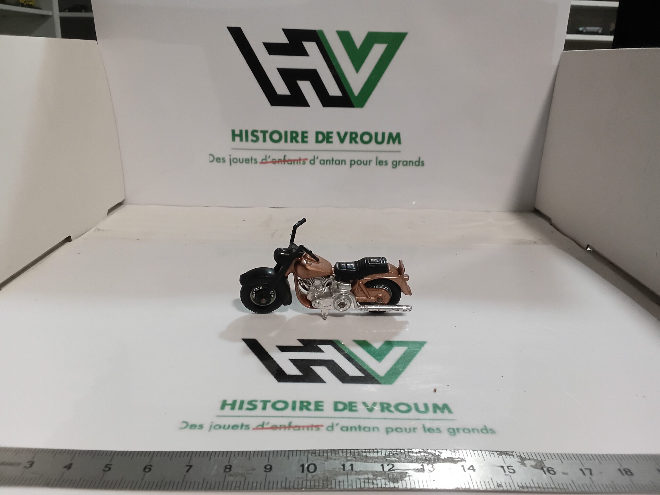 Moto Matchbox Lesney N°50 Harley Davidson Gold 1980 England Vintage 1/34 (6)