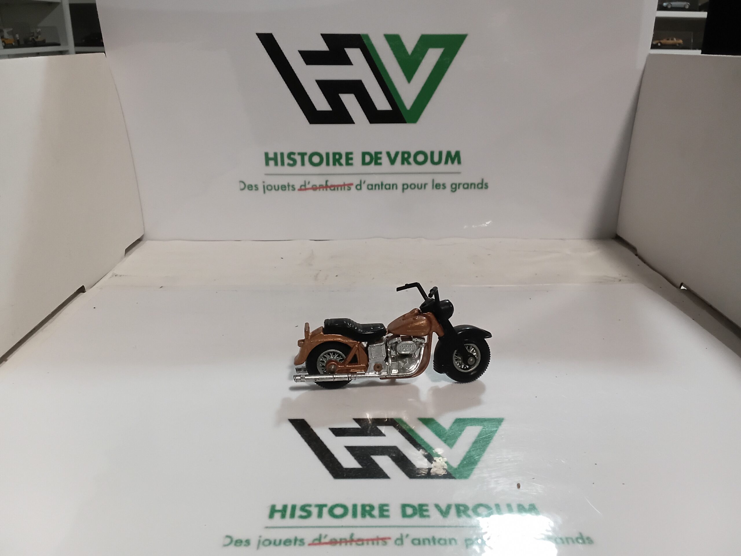 Moto Matchbox Lesney N°50 Harley Davidson Gold 1980 England Vintage 1/34 (6) – Image 6
