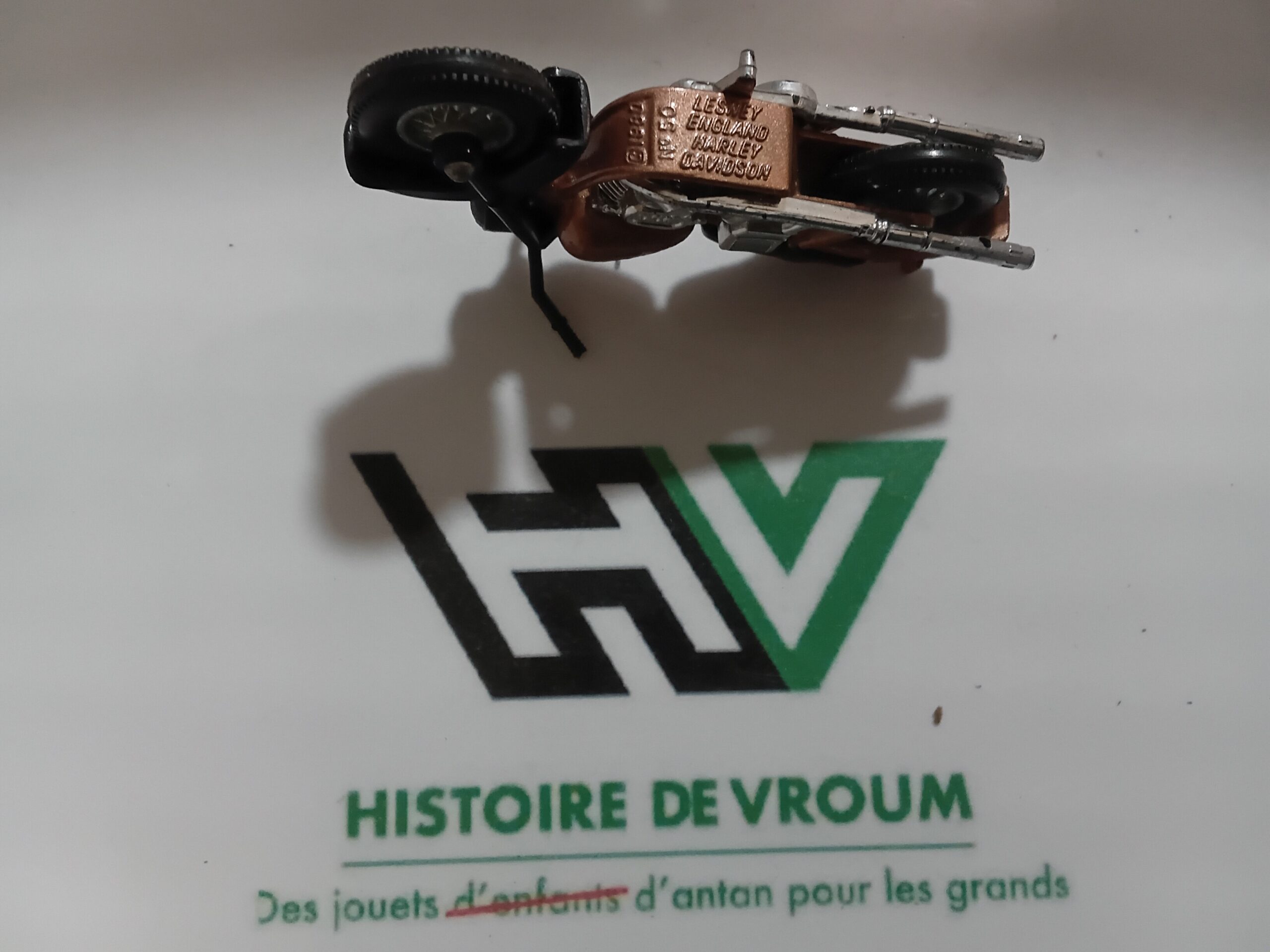 Moto Matchbox Lesney N°50 Harley Davidson Gold 1980 England Vintage 1/34 (6) – Image 9