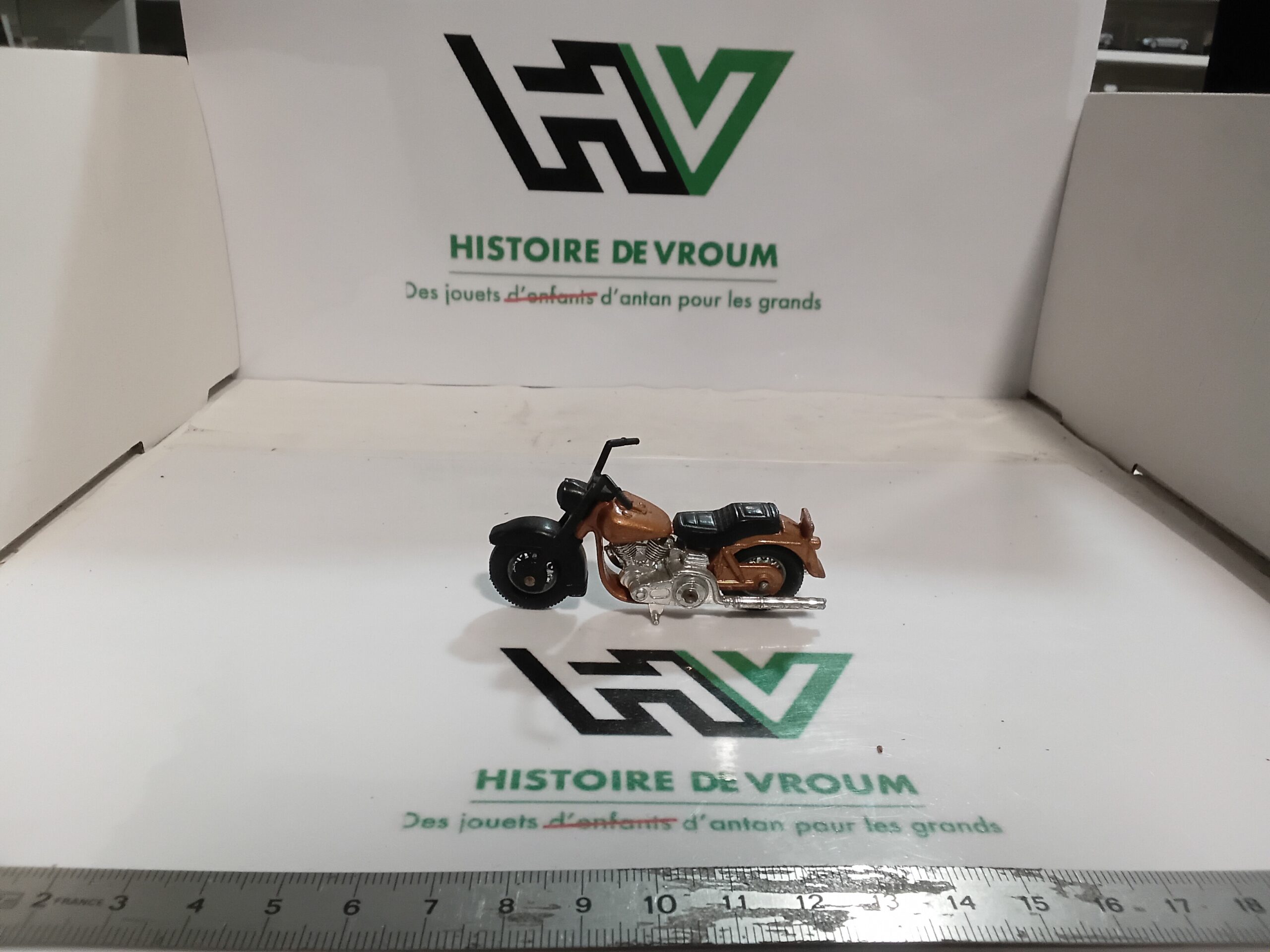 Moto Matchbox Lesney N°50 Harley Davidson Gold 1980 England Vintage 1/34 (7)
