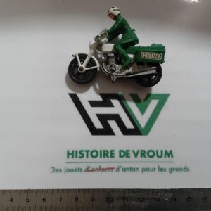 Matchbox Lesney N°33 Honda 750 Polizei Green Rider 1977 Made in England 1/34