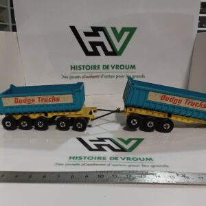 Matchbox King Size K-16 Fruehauf Tipper Dodge Trucks - Double remorque vintage Lesney