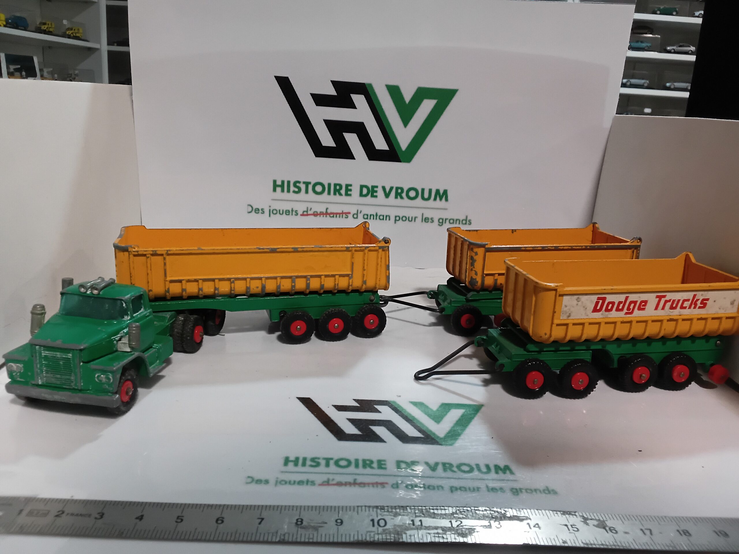 Matchbox King Size K-16 Dodge Tipper Truck Road Train Lesney England Vintage