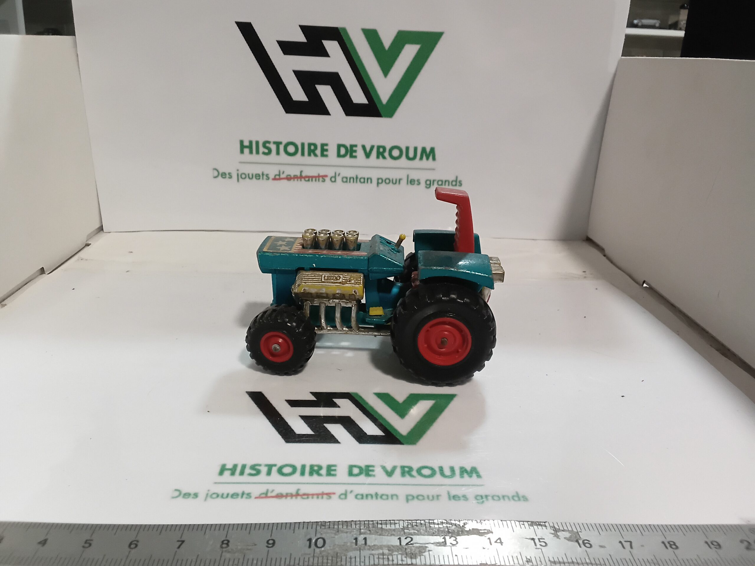 Matchbox Super Kings K-3 Mod Tractor Blue Lesney 1973 Made in England Vintage