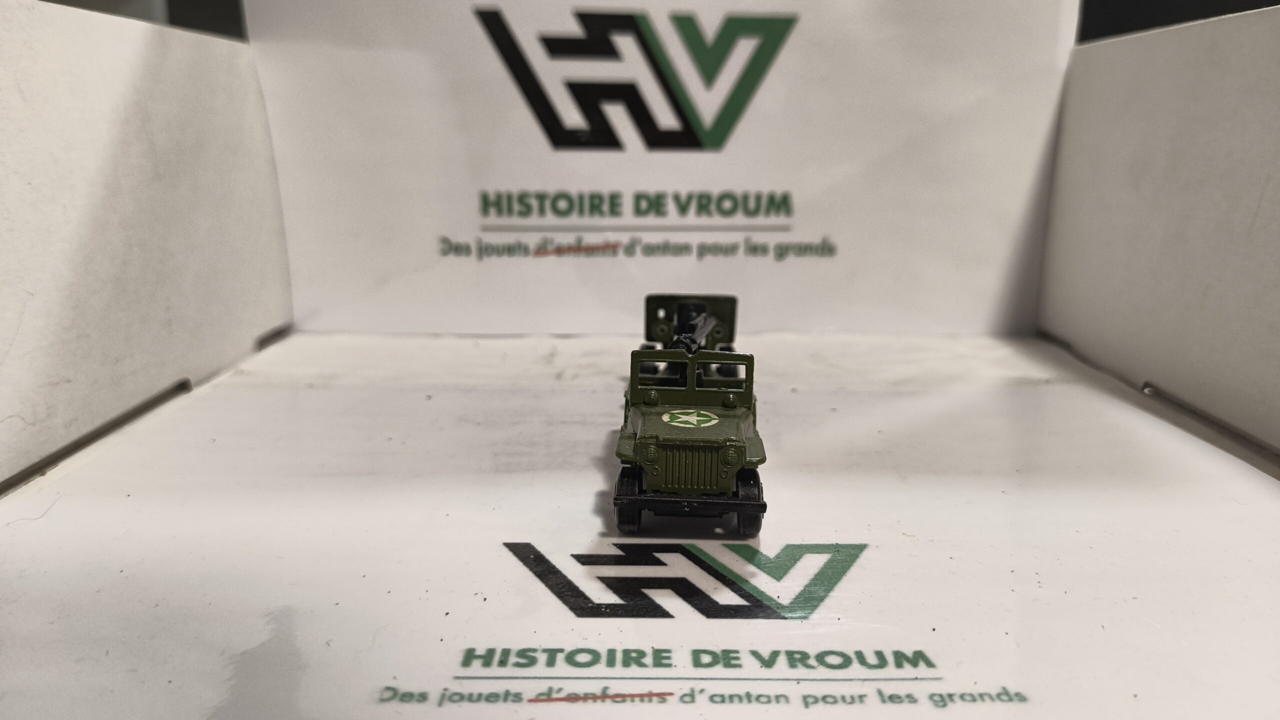Matchbox Lesney n°38 Jeep militaire avec remorque canon n°32 – Made in England – Image 5