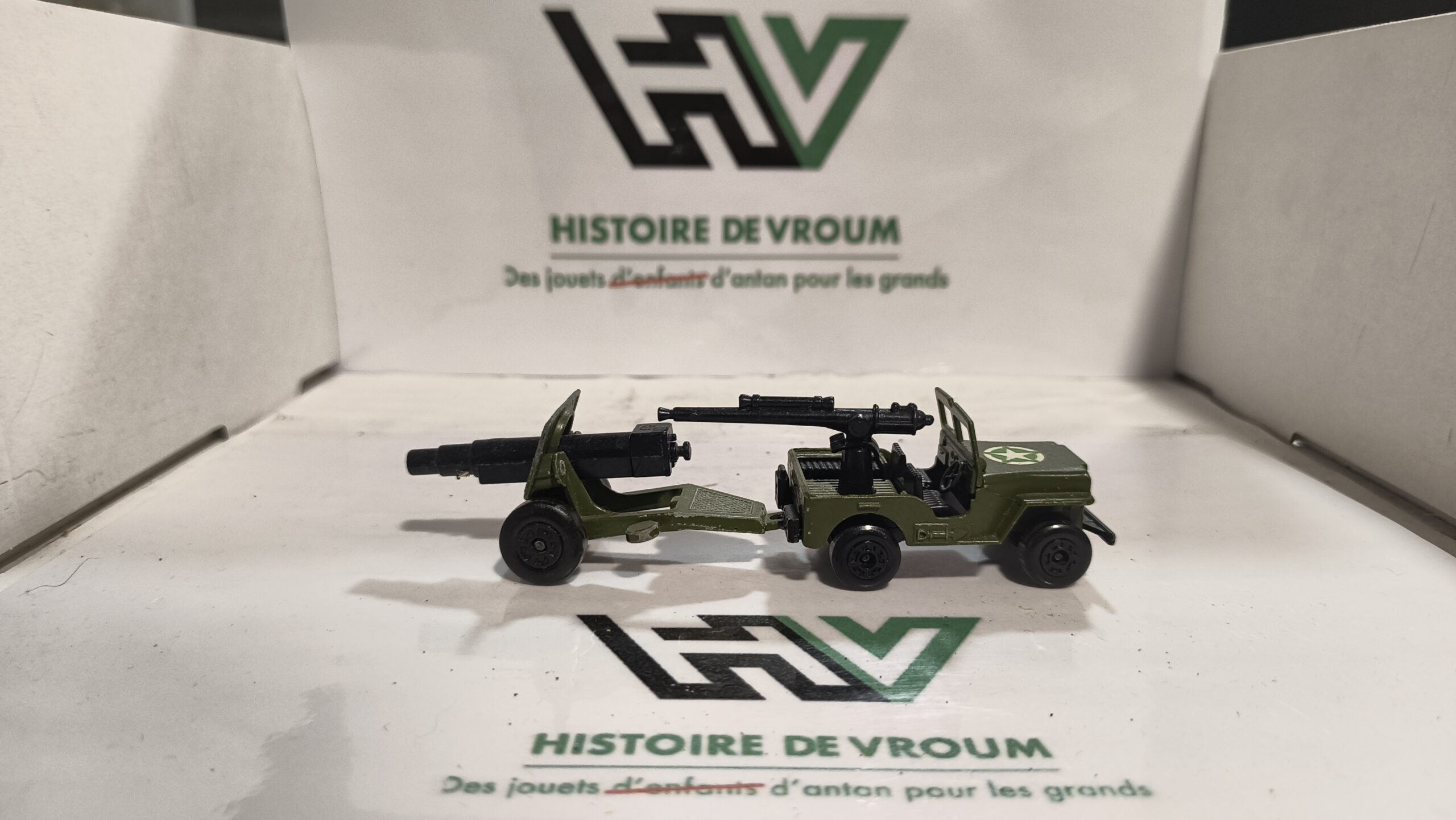 Matchbox Lesney n°38 Jeep militaire avec remorque canon n°32 – Made in England – Image 6