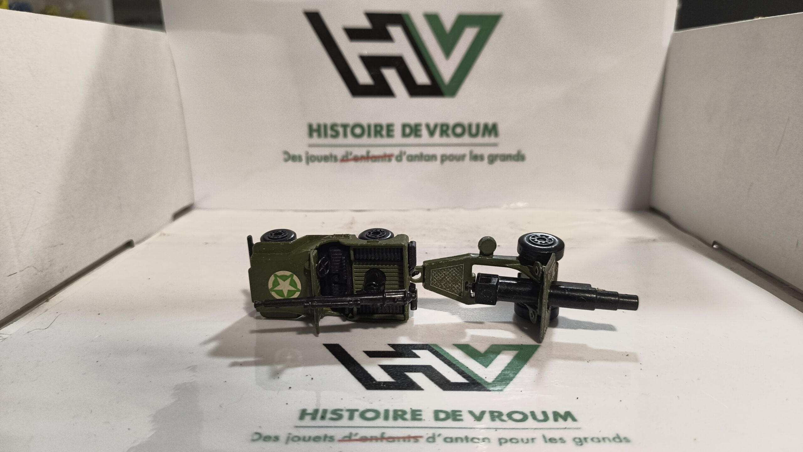Matchbox Lesney n°38 Jeep militaire avec remorque canon n°32 – Made in England – Image 8