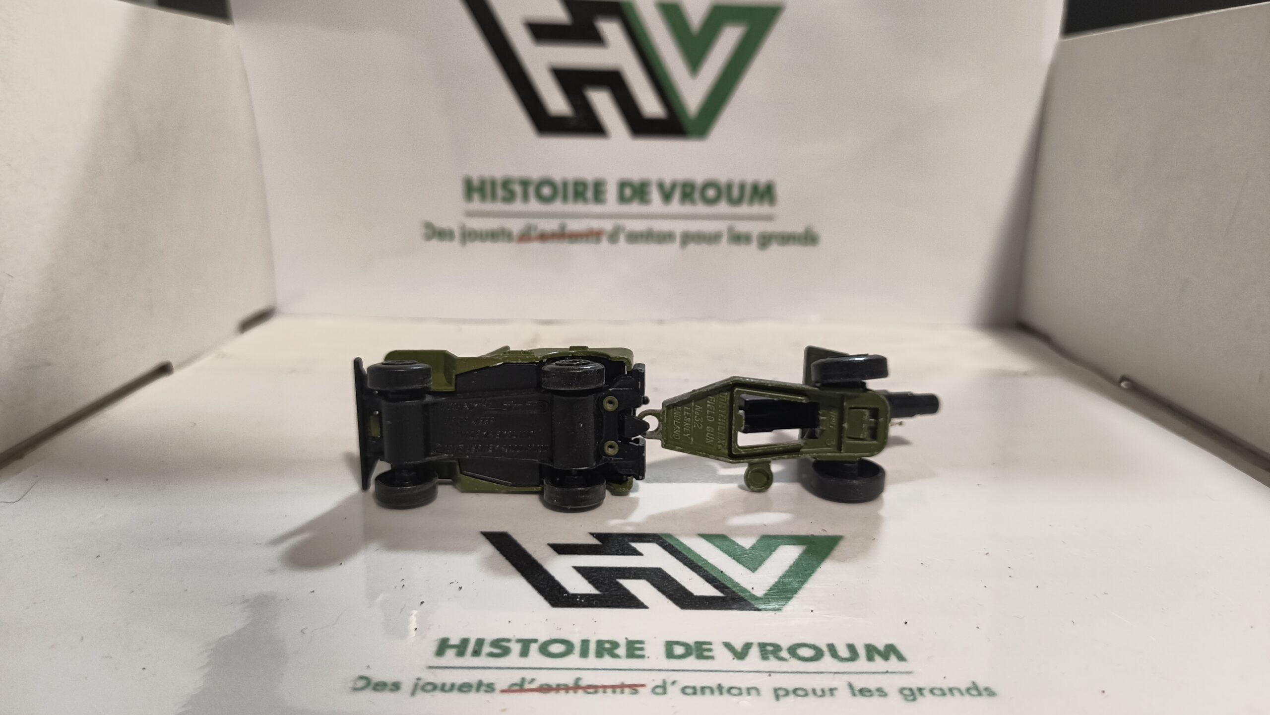 Matchbox Lesney n°38 Jeep militaire avec remorque canon n°32 – Made in England – Image 9