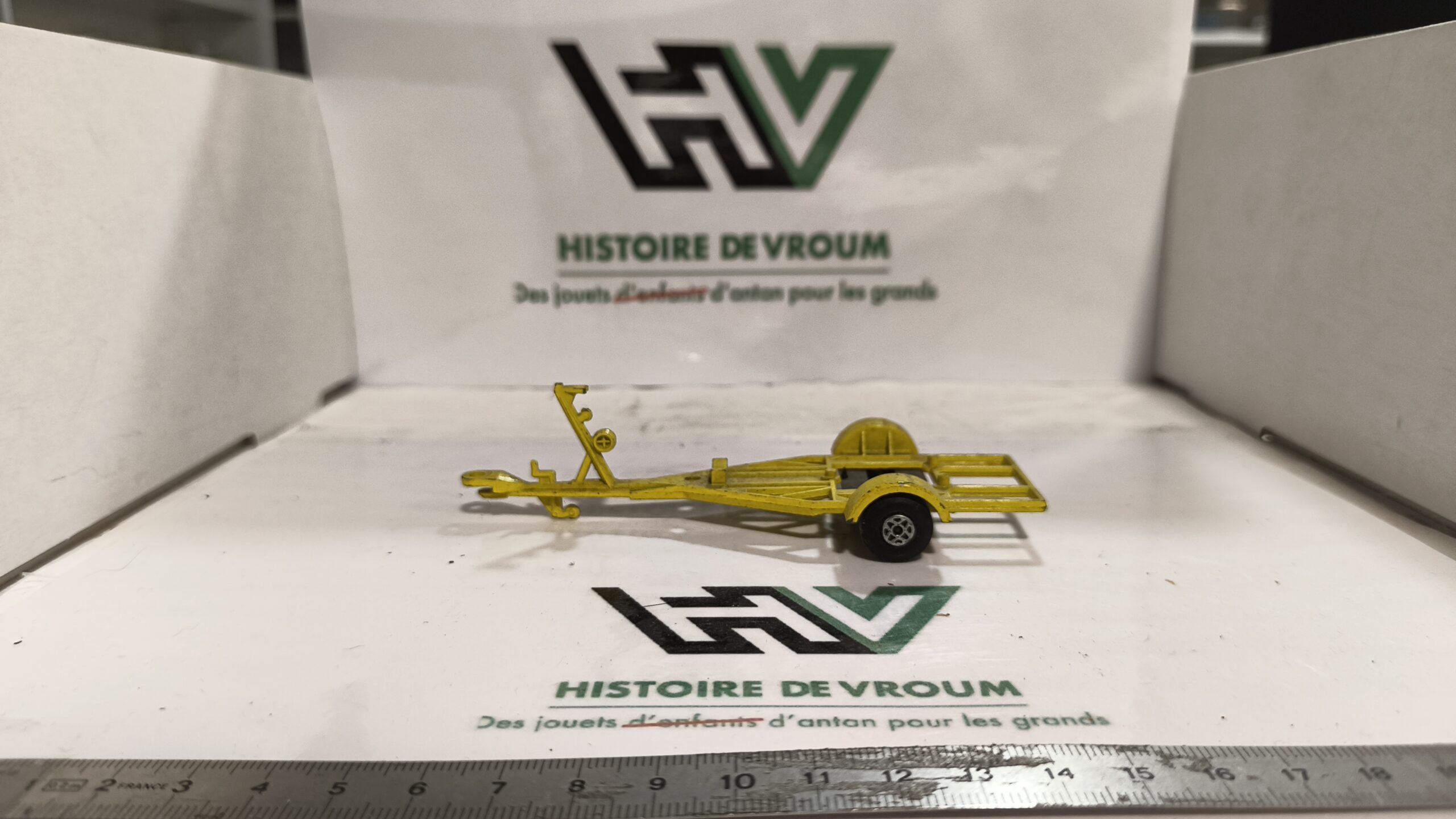 Matchbox Lesney King Size / Speed Kings Remorque Porte-Bateau Jaune – Made in England – Vintage