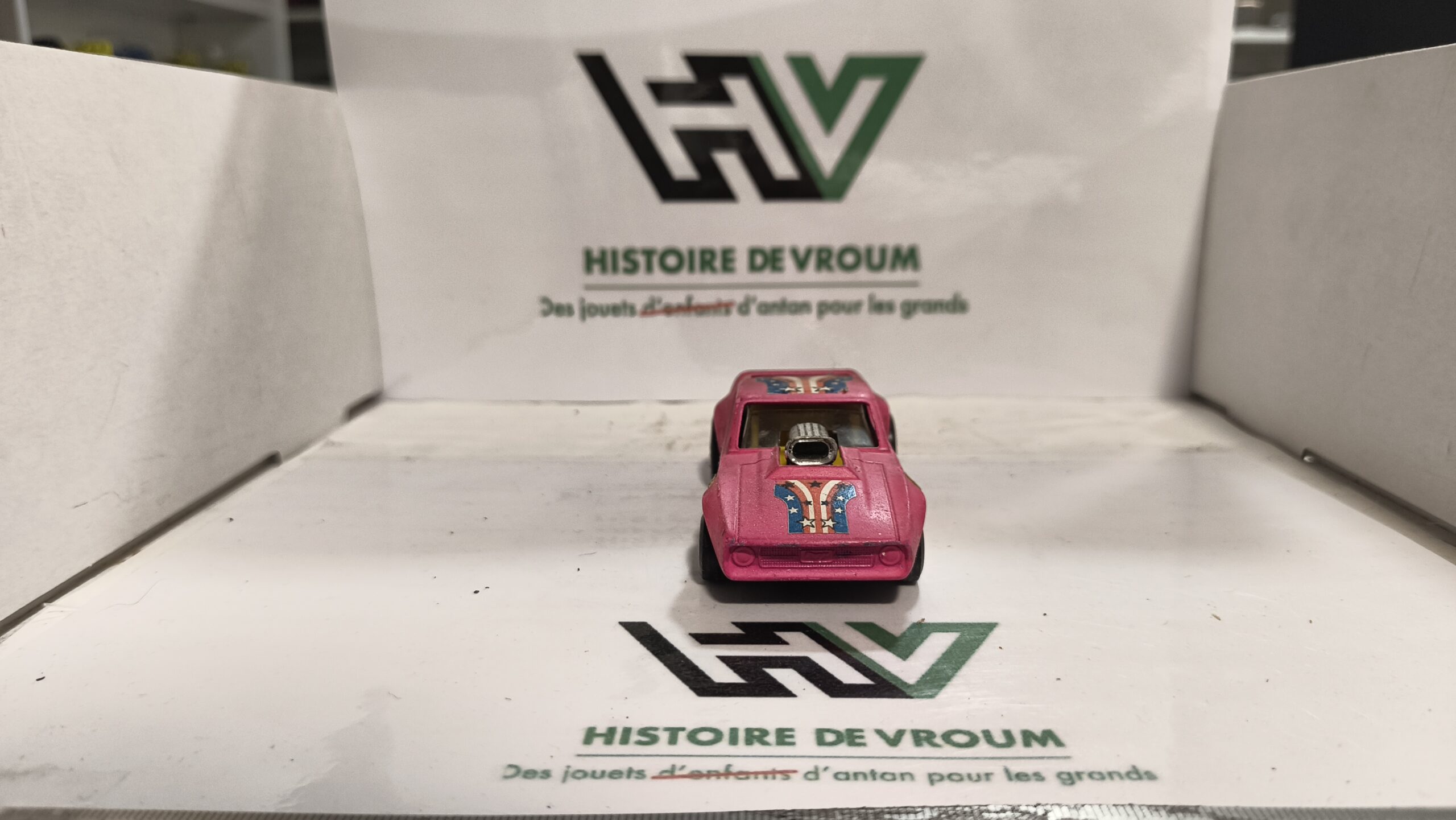 Matchbox Lesney Speed Kings K-38 Gus's Gulper – Ford Mustang Funny Car – Rose vif – Made in England – Image 5