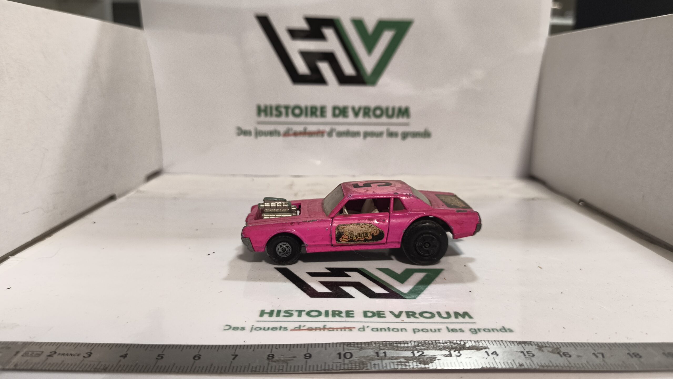 Matchbox Lesney Speed Kings K-21 Cougar Dragster Hot Pink – Made in England – Vintage