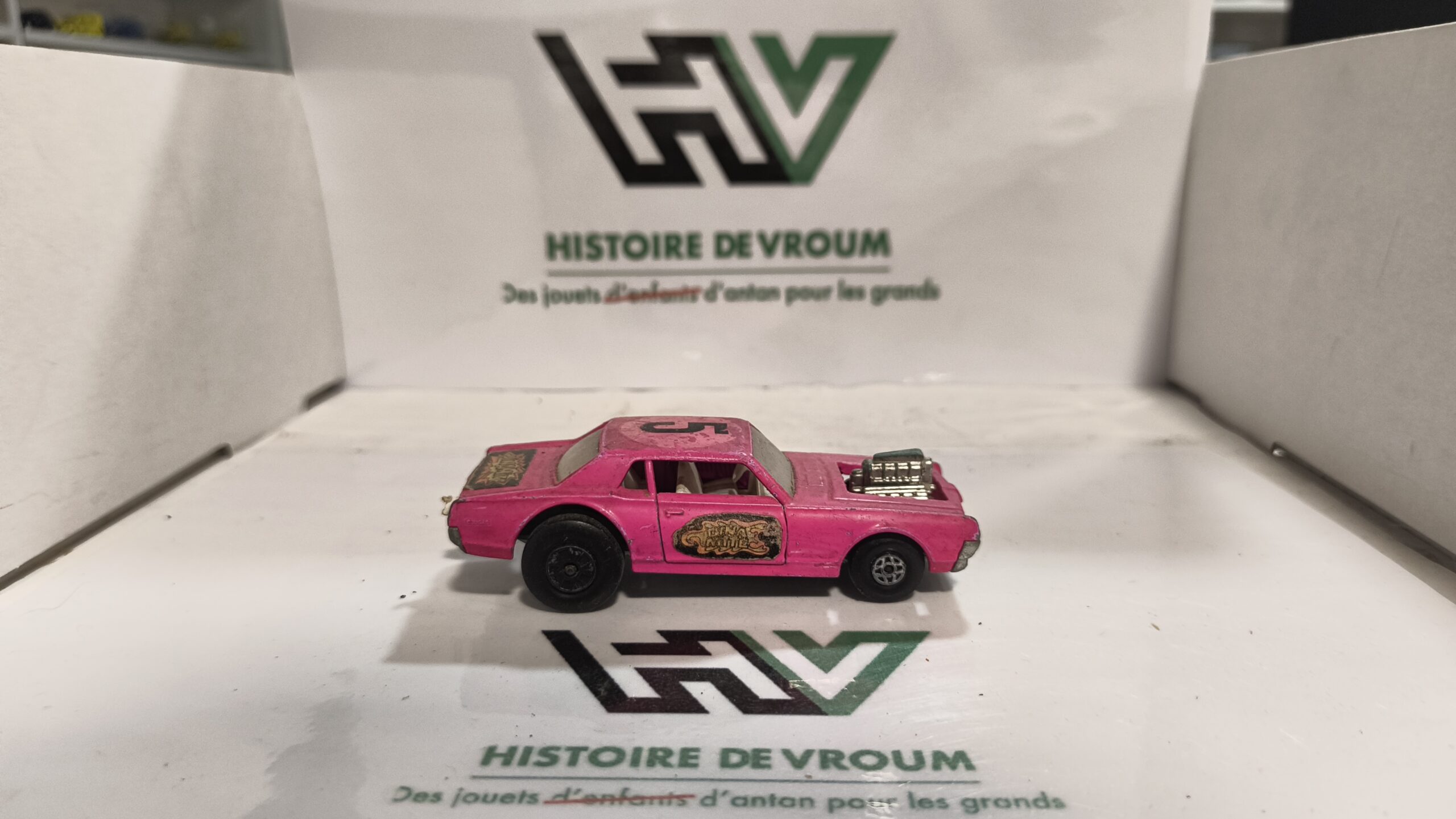 Matchbox Lesney Speed Kings K-21 Cougar Dragster Hot Pink – Made in England – Vintage – Image 6