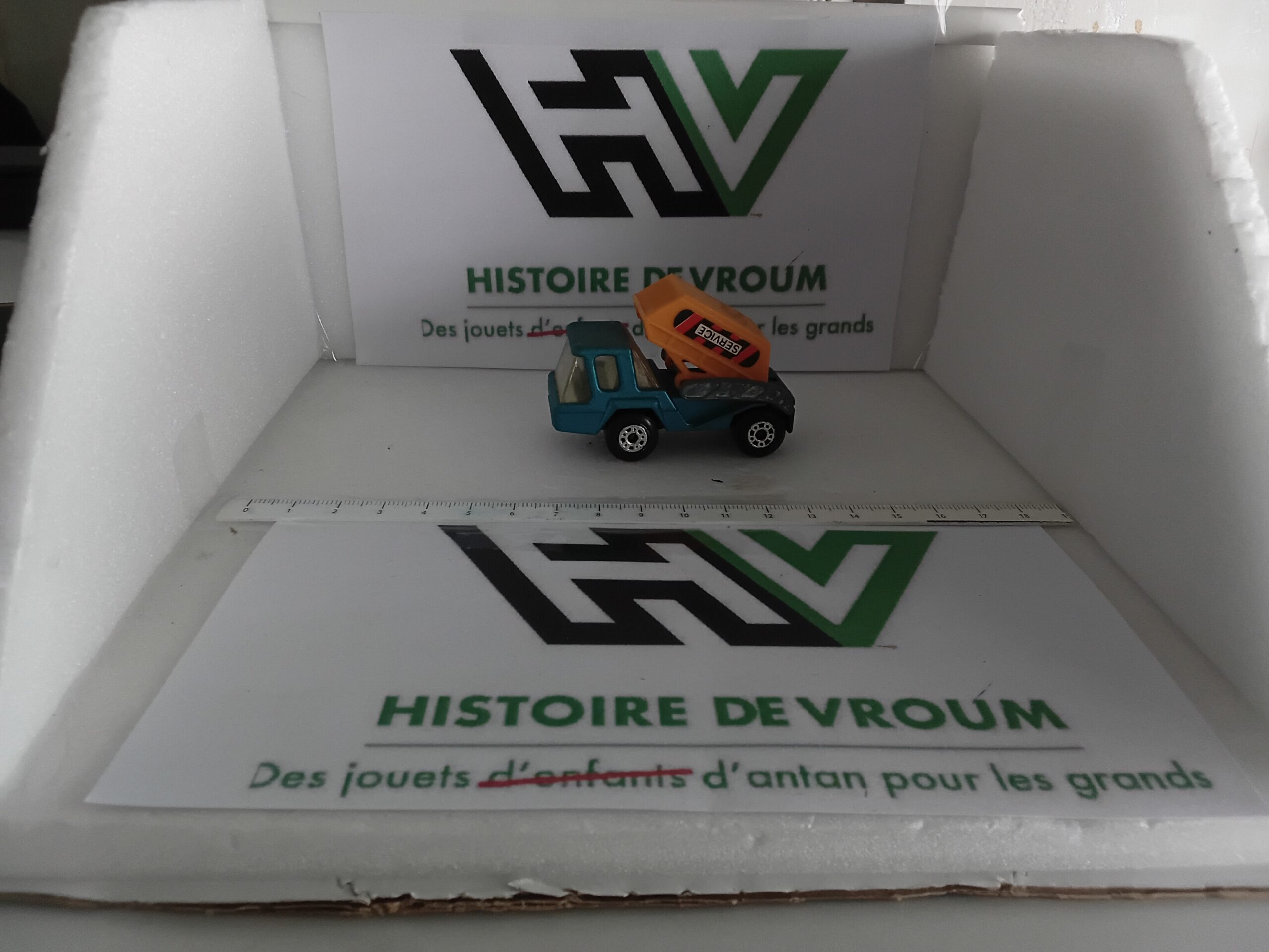 Camion Benne Skip Truck Matchbox Lesney N°37 (Bleu & Jaune)