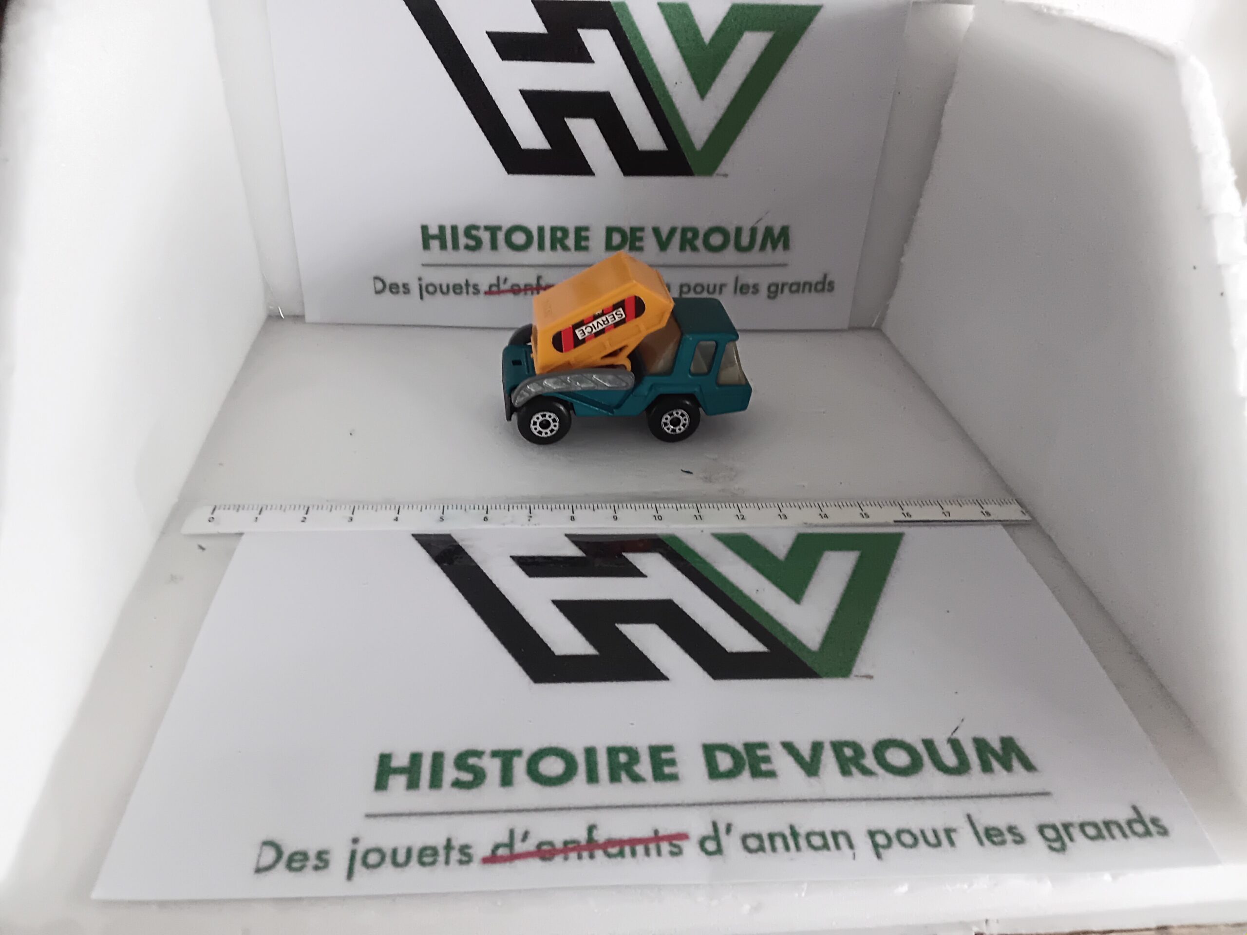 Camion Benne Skip Truck Matchbox Lesney N°37 (Bleu & Jaune) – Image 5