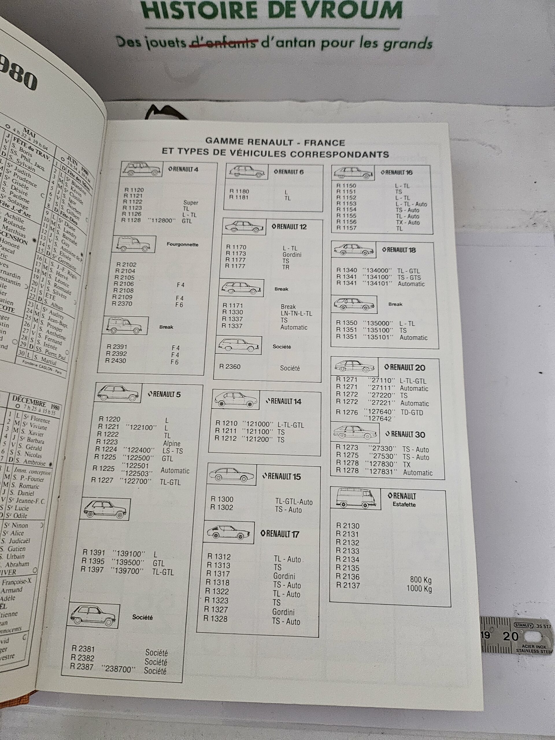 Agenda Vintage de Poche Renault 1980 – Petit Format – Collection Auto – Image 5
