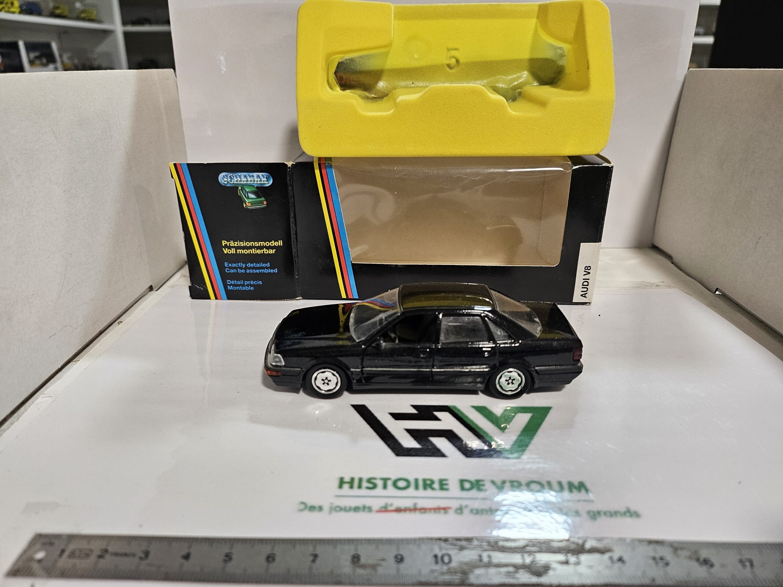 Miniature Audi V8 1/43 Schabak Modell (Réf. 1024) - Made in Germany - Boîte D'origine