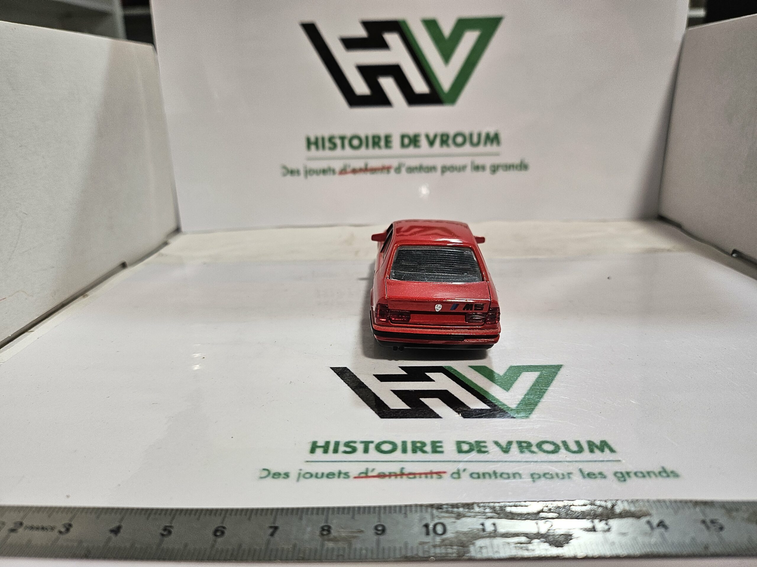 Miniature BMW M5 E34 1/43 Schabak Modell (Réf. 1150) - Rouge - Boîte D'origine – Image 7