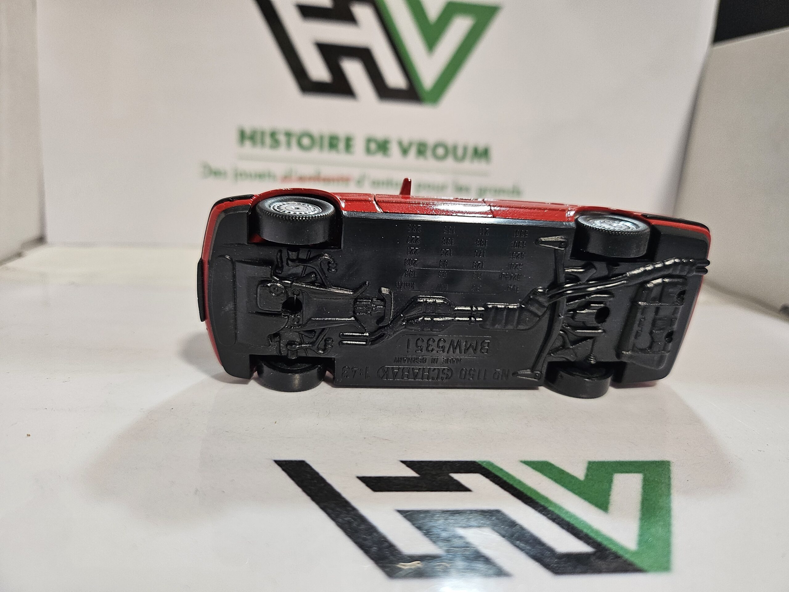 Miniature BMW M5 E34 1/43 Schabak Modell (Réf. 1150) - Rouge - Boîte D'origine – Image 9