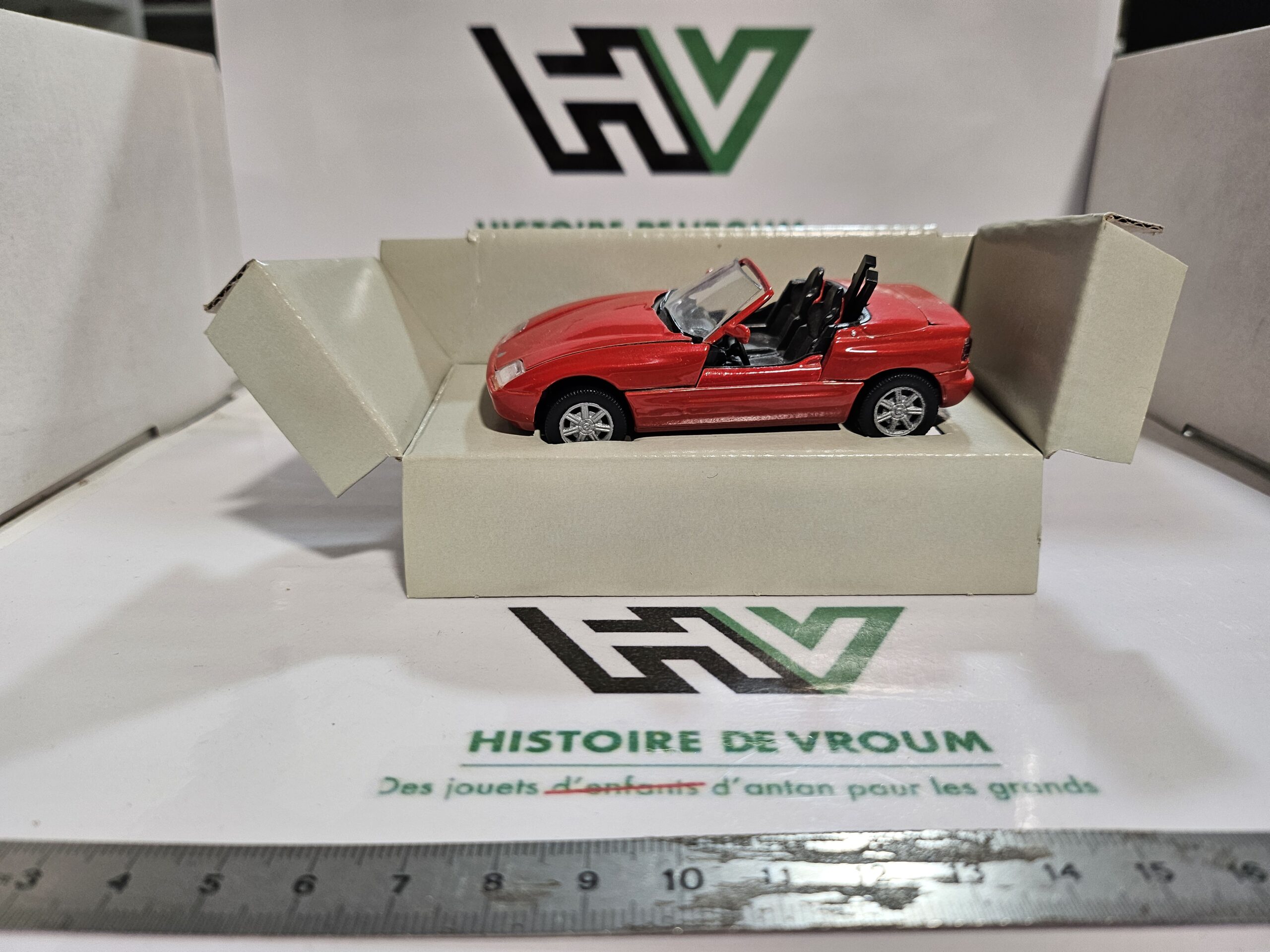 BMW Z1 1/43 Schabak Modell (Réf. 1020) Rouge - Avec Boîte D'origine (Phare recollé)