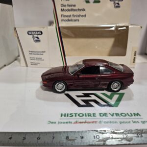 BMW 850i Coupé 1/43 Schabak Modell (Réf. 1180) Bordeaux Métallisé - État Neuf en Boîte