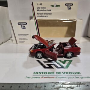 Mercedes-Benz SL R129 1/43 Schabak Modell (Réf. 1250) Bordeaux Métallisé - Multi-Ouvrants avec Boîte