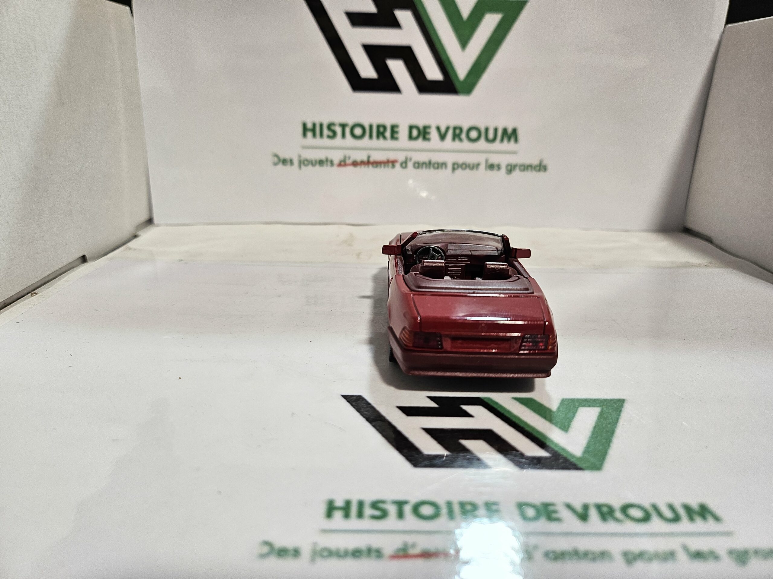 Mercedes-Benz SL R129 1/43 Schabak Modell (Réf. 1250) Bordeaux Métallisé - Multi-Ouvrants avec Boîte – Image 8