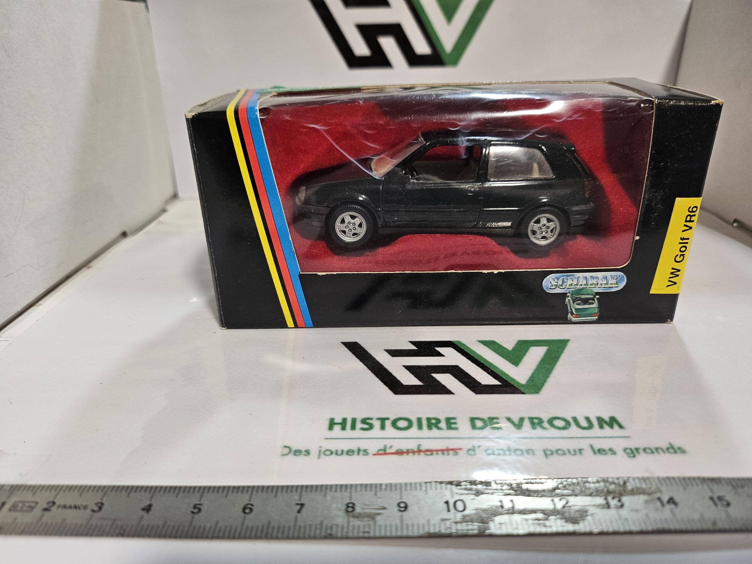 Rare Schabak 1/43 – Volkswagen Golf III VR6 Noire – Made in Germany avec Boîte (Réf 1005/1007) – Image 10