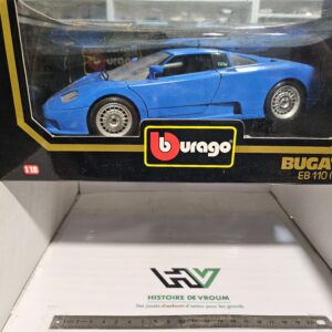 Bburago 1/18 – Bugatti EB 110 (1991) Bleu – Réf. 3035 – Boîte d'origine