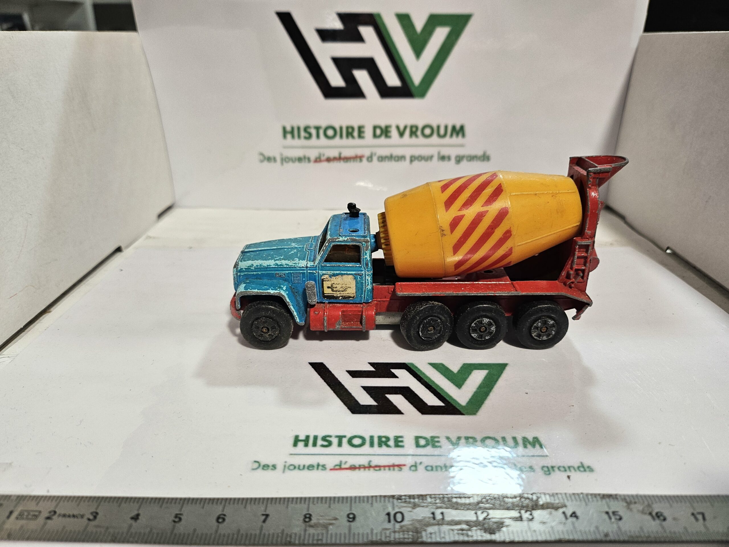 Vintage Matchbox Super Kings K-6 Camion Bétonnière GMC 1970 Made in England