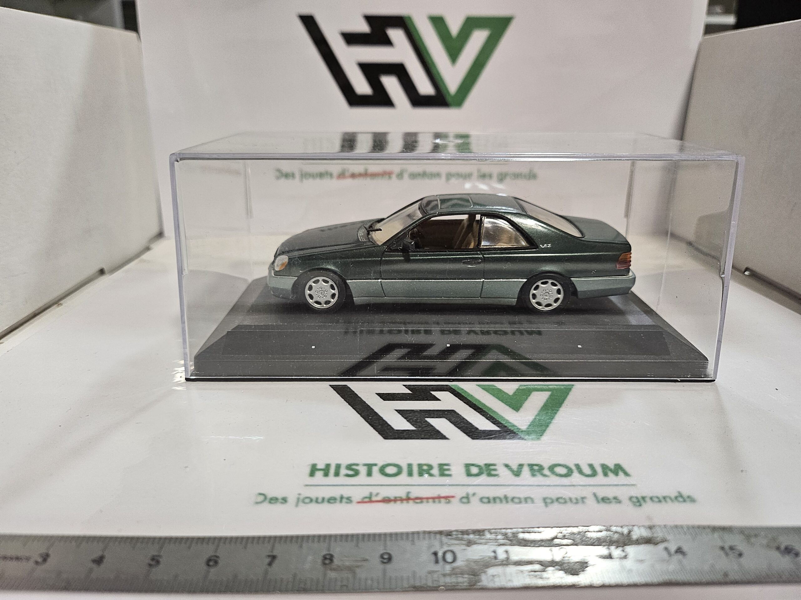 Mercedes-Benz 600 SEC V12 C140 1/43 Minichamps - Vert métallisé